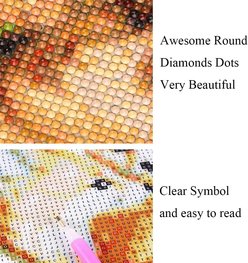 Fox Diamond Painting Kits-Stain Glass Fox Diamond Painting Kits for Adults,5D DIY Full Drill Fox Diamond Art for Home Wall Decor 12x16inch