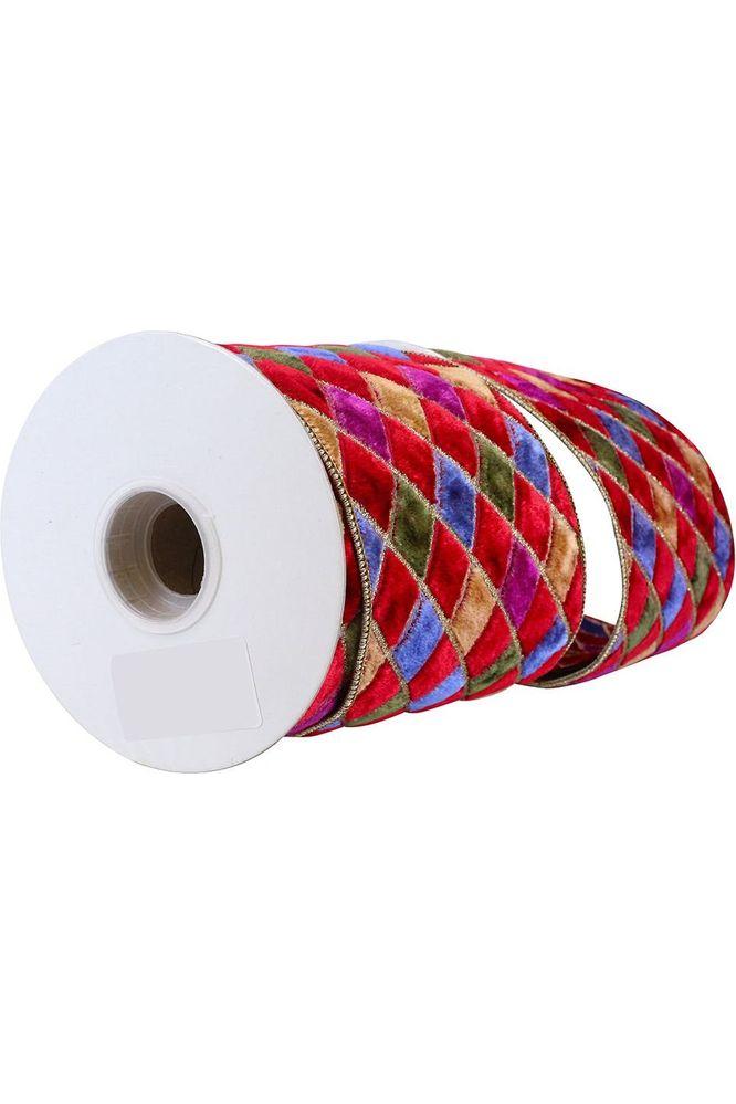 4&#x22; Diamond Velvet Jewel Deluxe Ribbon: Wine (5 Yards)
