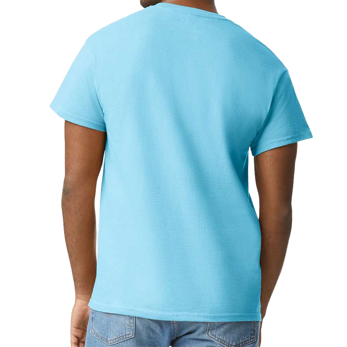 Gildan Ultra Cotton Crewneck T-Shirt for Men, Sky Short Sleeve Craft & DIY Blank Tee