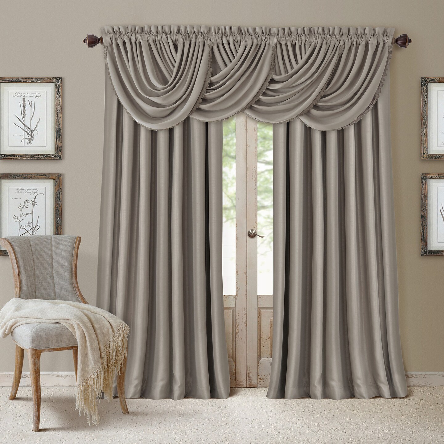 Threadmade Home All Seasons Blackout Window Curtain, Silver - 52"W x 108"L