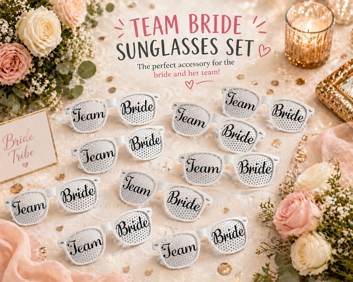 Team Bride Sunglasses Set of 10 Bachelorette Party Novelty 