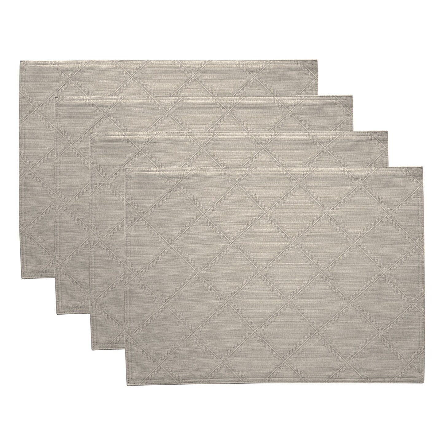 Lenox Laurel Leaf Placemats, Set of 4, Platinum - 13"W x 18"L