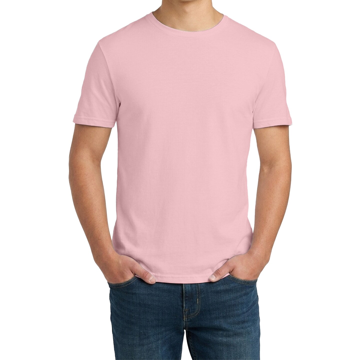 Gildan Softstyle T-Shirt, Men's Short Sleeve Blank Tee for DIY Craft & Custom Printing, Light Pink S-3XL