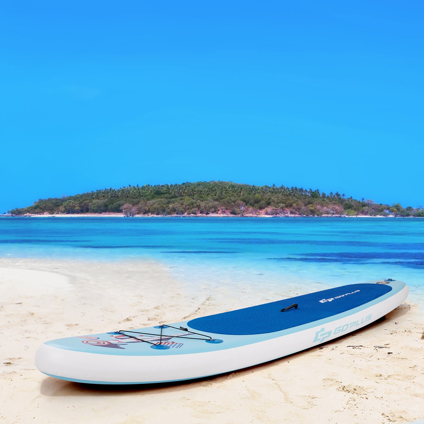 Goplus 10&#x27; Inflatable Stand Up Paddle Board SUP W/Adjustable Paddle Pump Leash