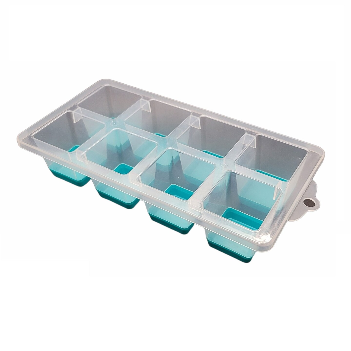 Handy Housewares 2&#x22; Jumbo Silicone Push Ice Cube Tray - Makes 8 Large Cubes - Teal Green