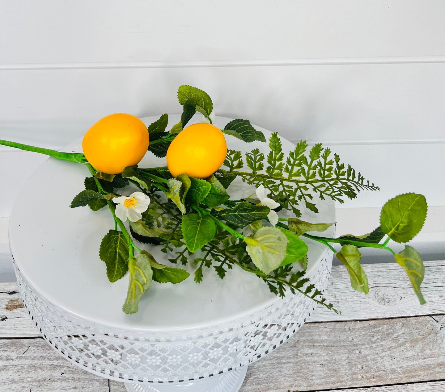 24&#x22; Artificial Mixed Greenery Lemon Spray - Fresh and Vibrant Accent-EC8265