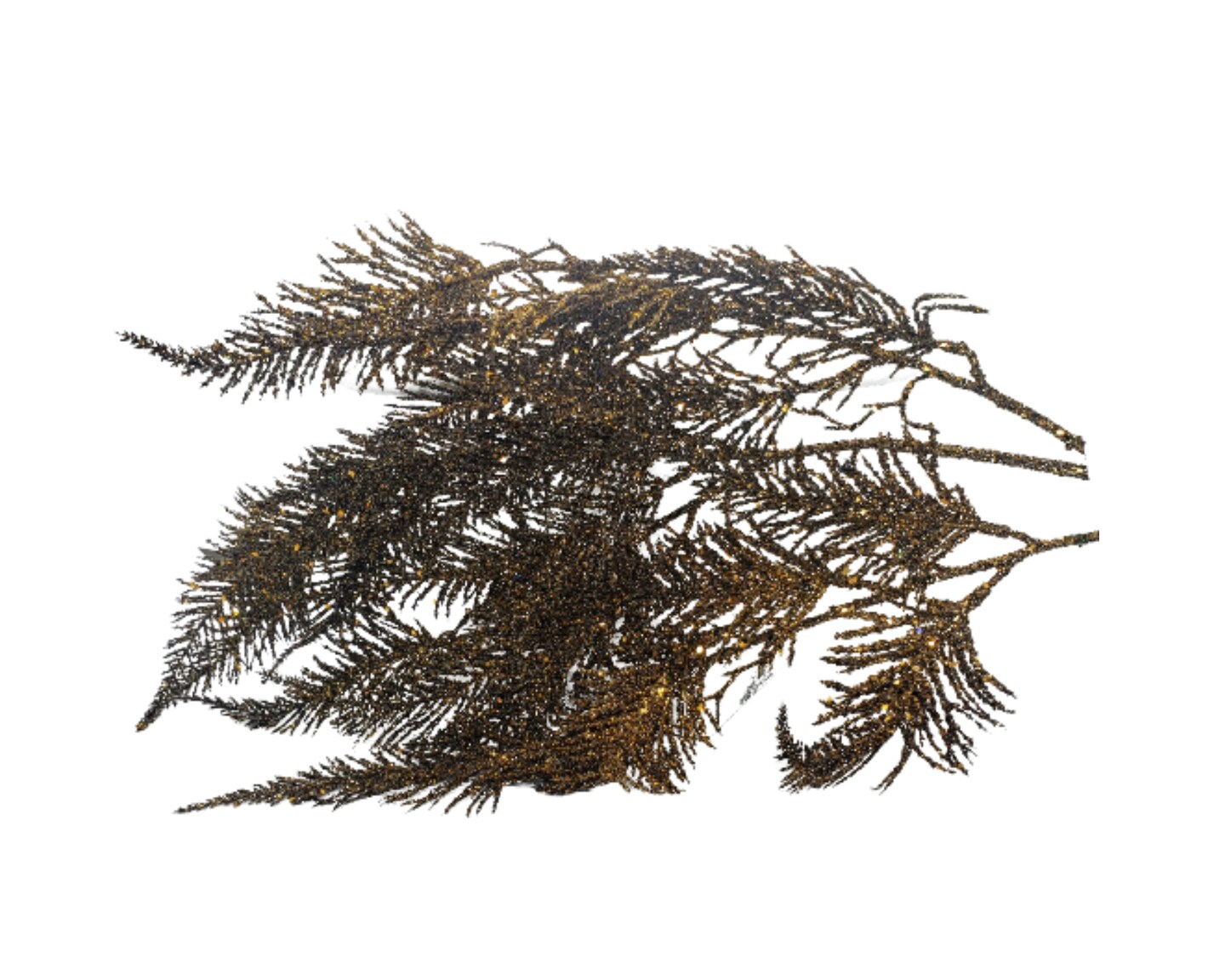 37&#x22;L Lace Fir Spray - Elegant Copper and Black Holiday Accent-XS5551A7