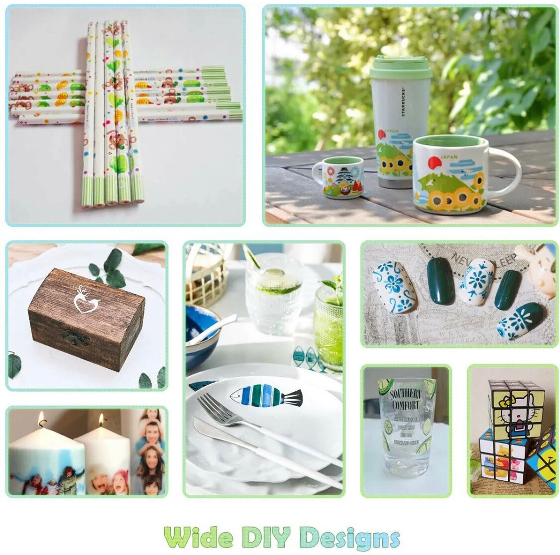 INKJET CLEAR WATERSLIDE FILM Model, Ceramic, Decal Paper 5 sheets 8.5&#x22;x5.5&#x22;