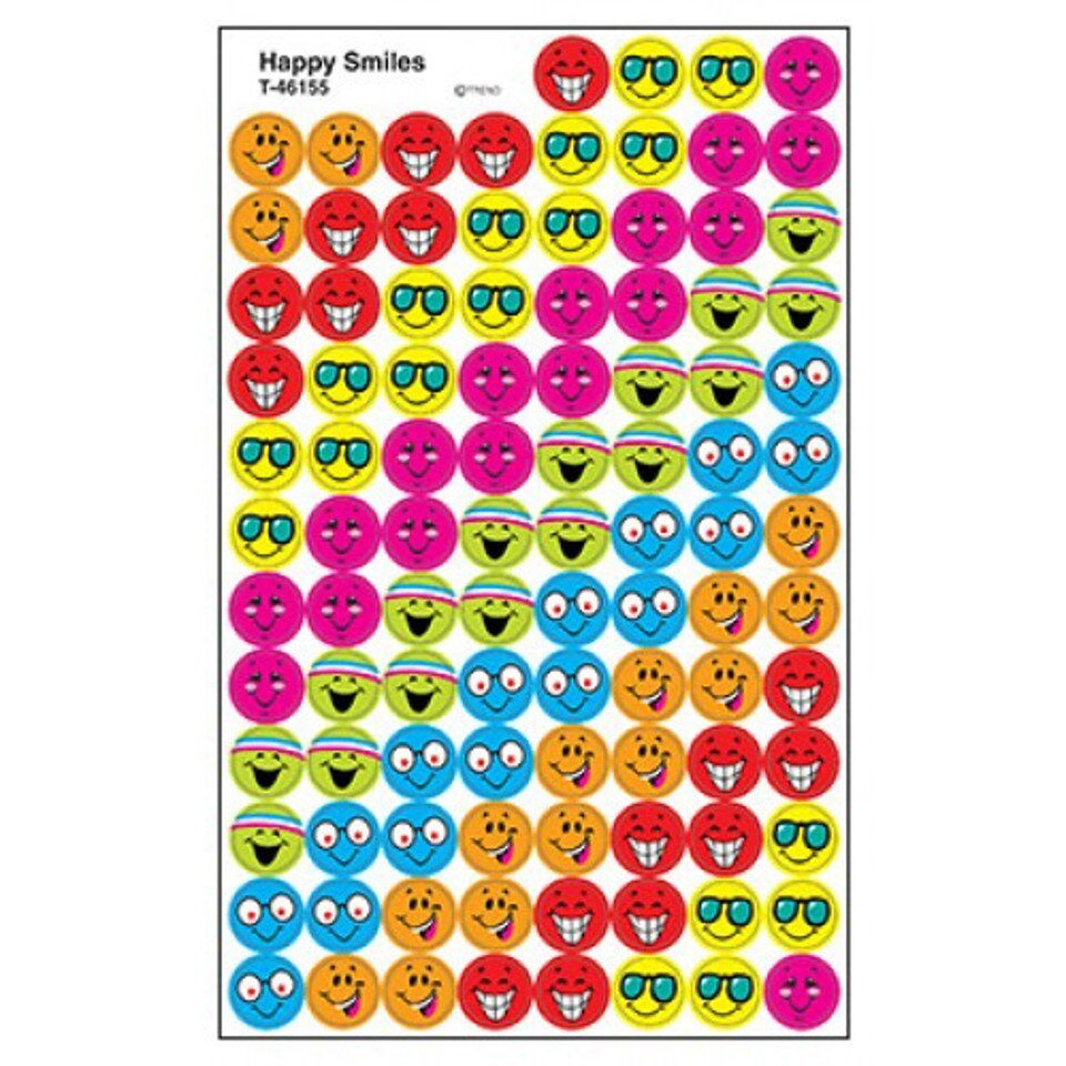 Happy Smiles superSpots® Stickers – 800 Count Mini Reward Stickers