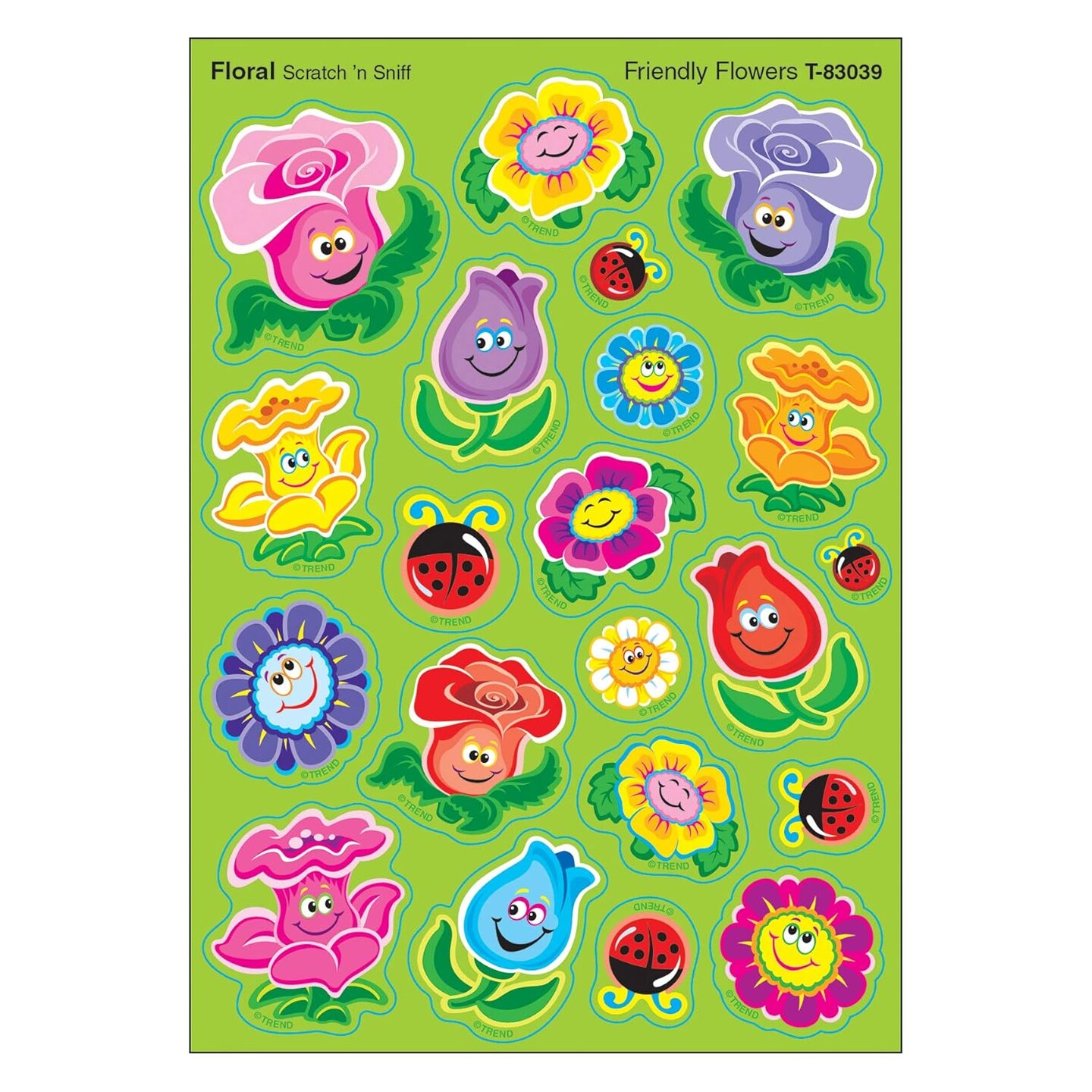 Scratch 'n Sniff Stinky Stickers® Friendly Flowers – Floral Scent, 84 Count Fun Reward Stickers