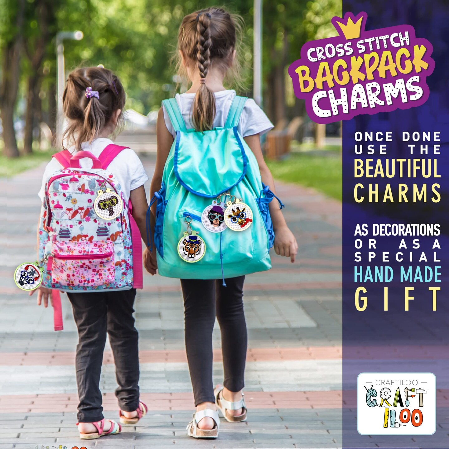 Safari Animals Cross Stitch Kits for Beginners. 5 Stamped Cross Stitch Kits for Kids.Needlepoint Kits for Beginners. Embroidery Kit for Kids. Crossstitch Kit for Beginners. Girls Cross Stitch kit