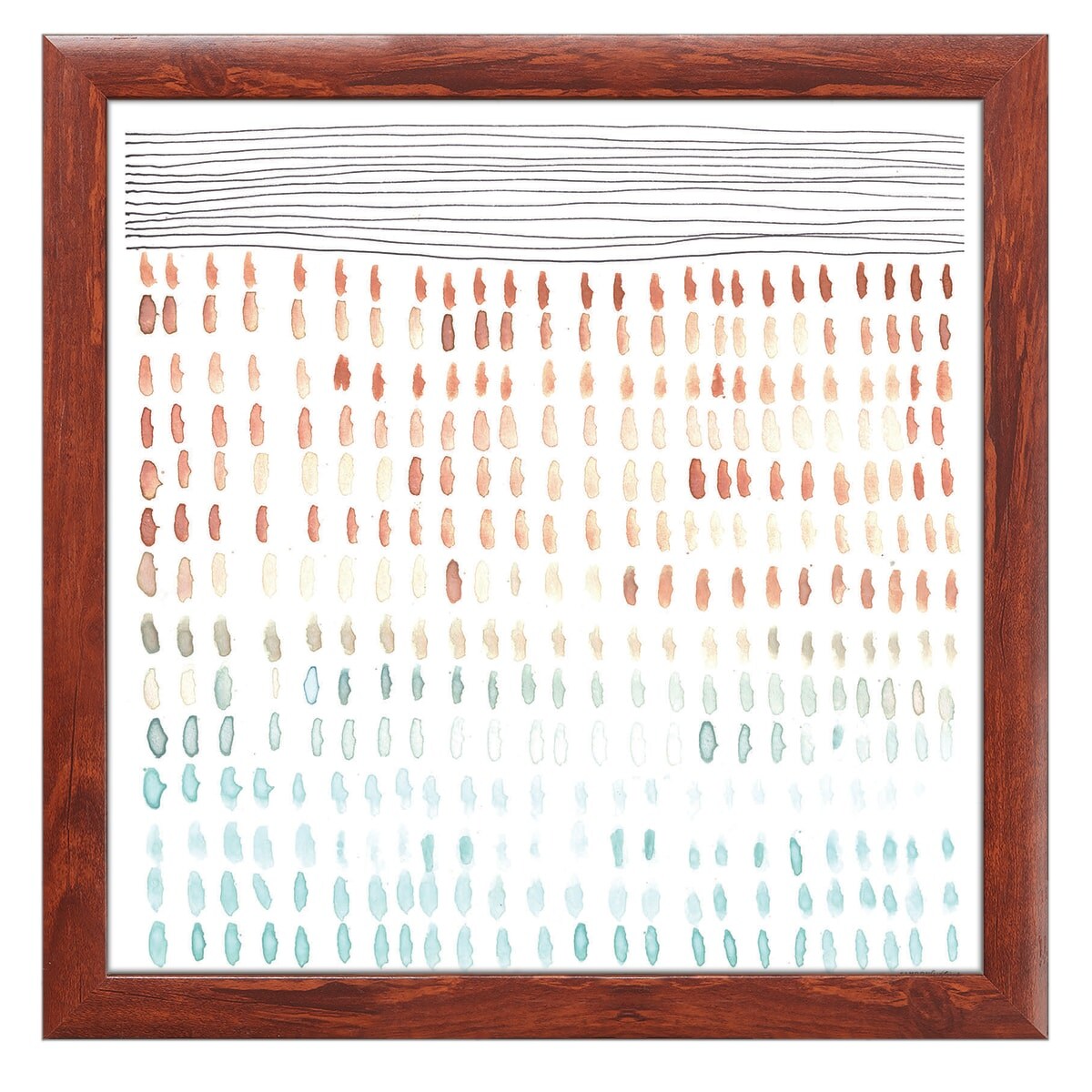 12" x 12" Dreaming of Sheep Framed Wall Art, Contemporary Home Décor, Glass Facing and Hanging Hardware Included