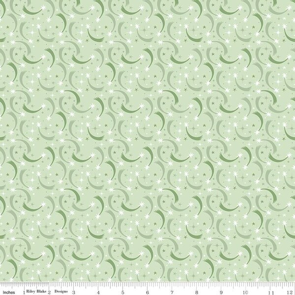 Shooting Stars in Mint (c16772-mint) | Baby Girl | Lori Whitlock | Riley Blake