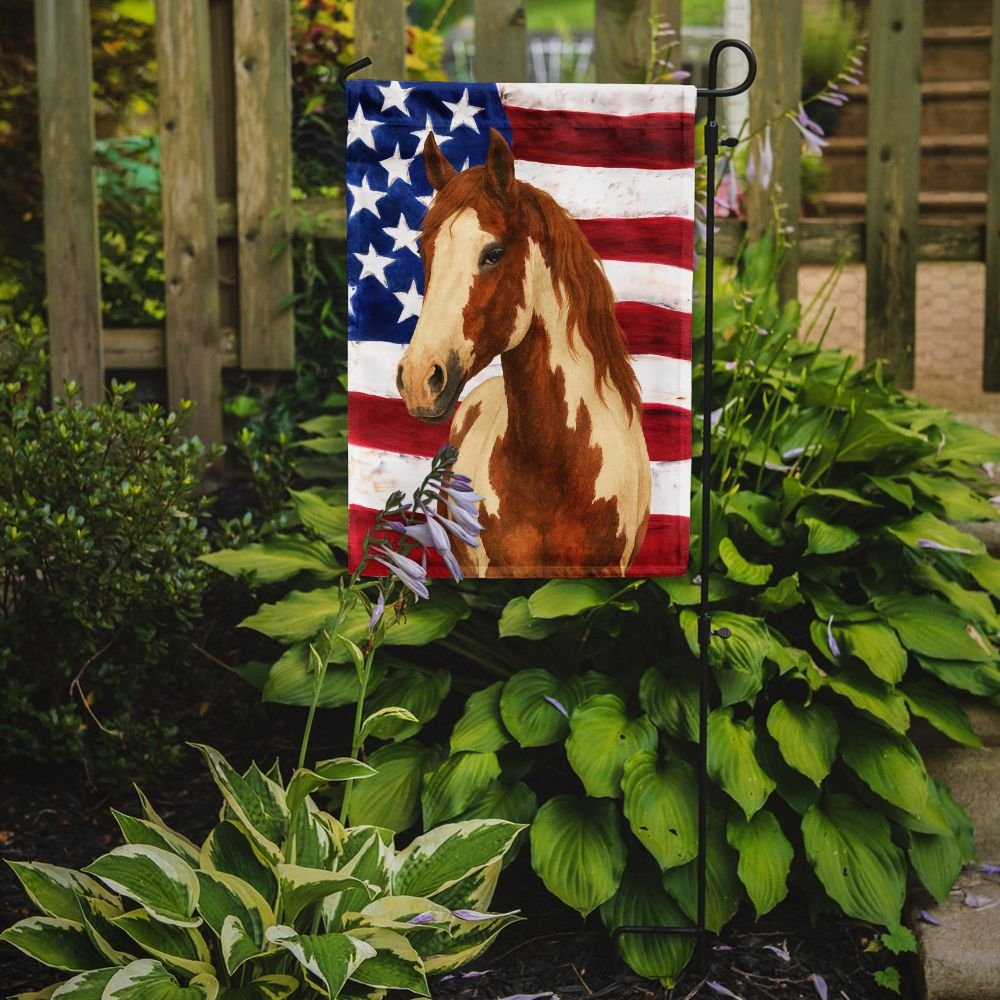 Edge Collections - 11.25" x 15.5" - Multicolor - Garden Flag Chestnut Overo Paint Horse Decorative Yard Banner - 1 Piece