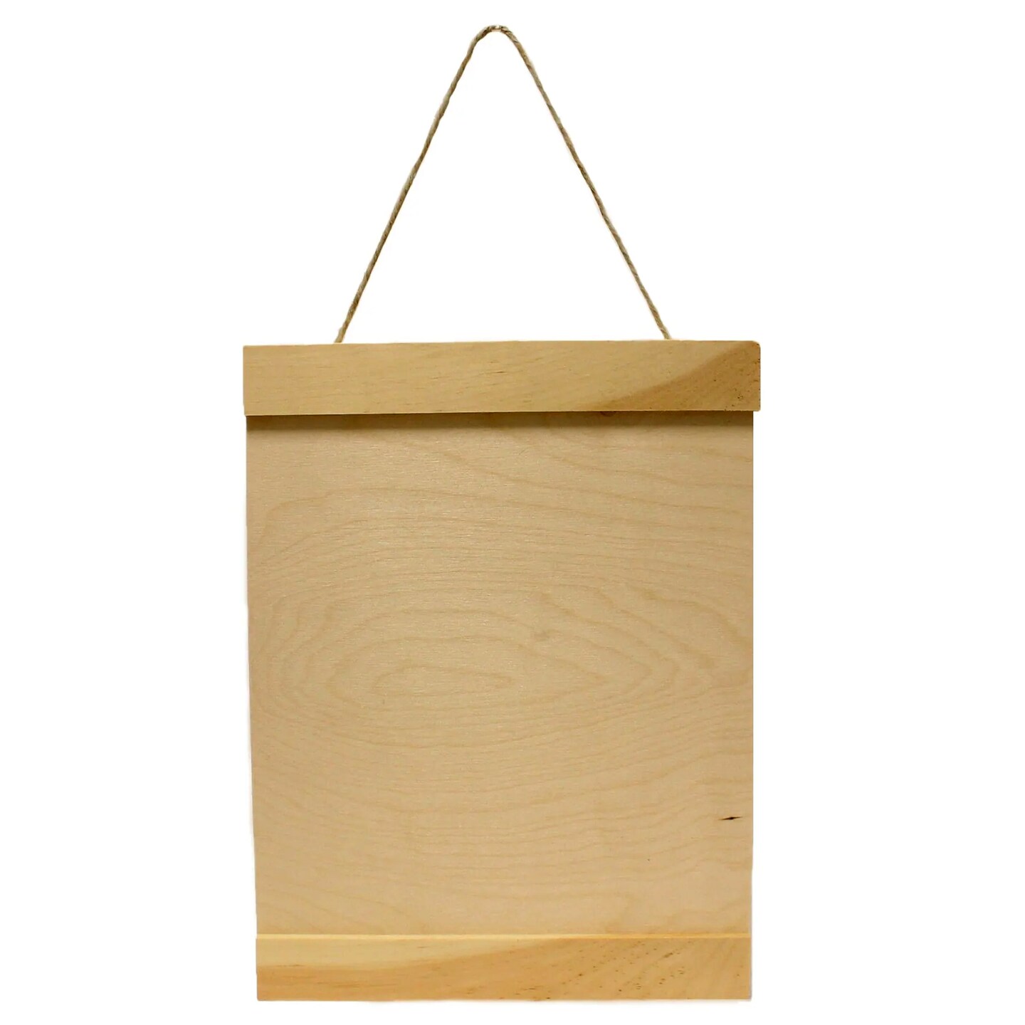 Large Hanging Art Display with Pine Rails &#x26; Jute Hanger, 6-Pack