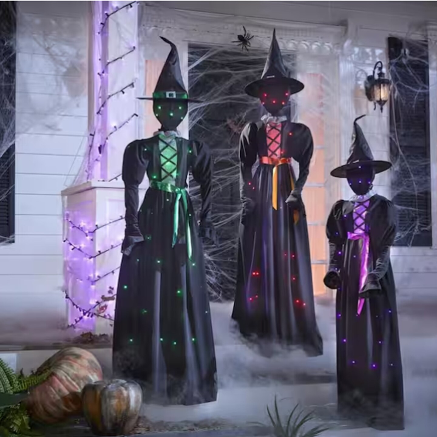 Halloween Classics LED Faceless Witches Trio Indoor Outdoor Halloween Decoration