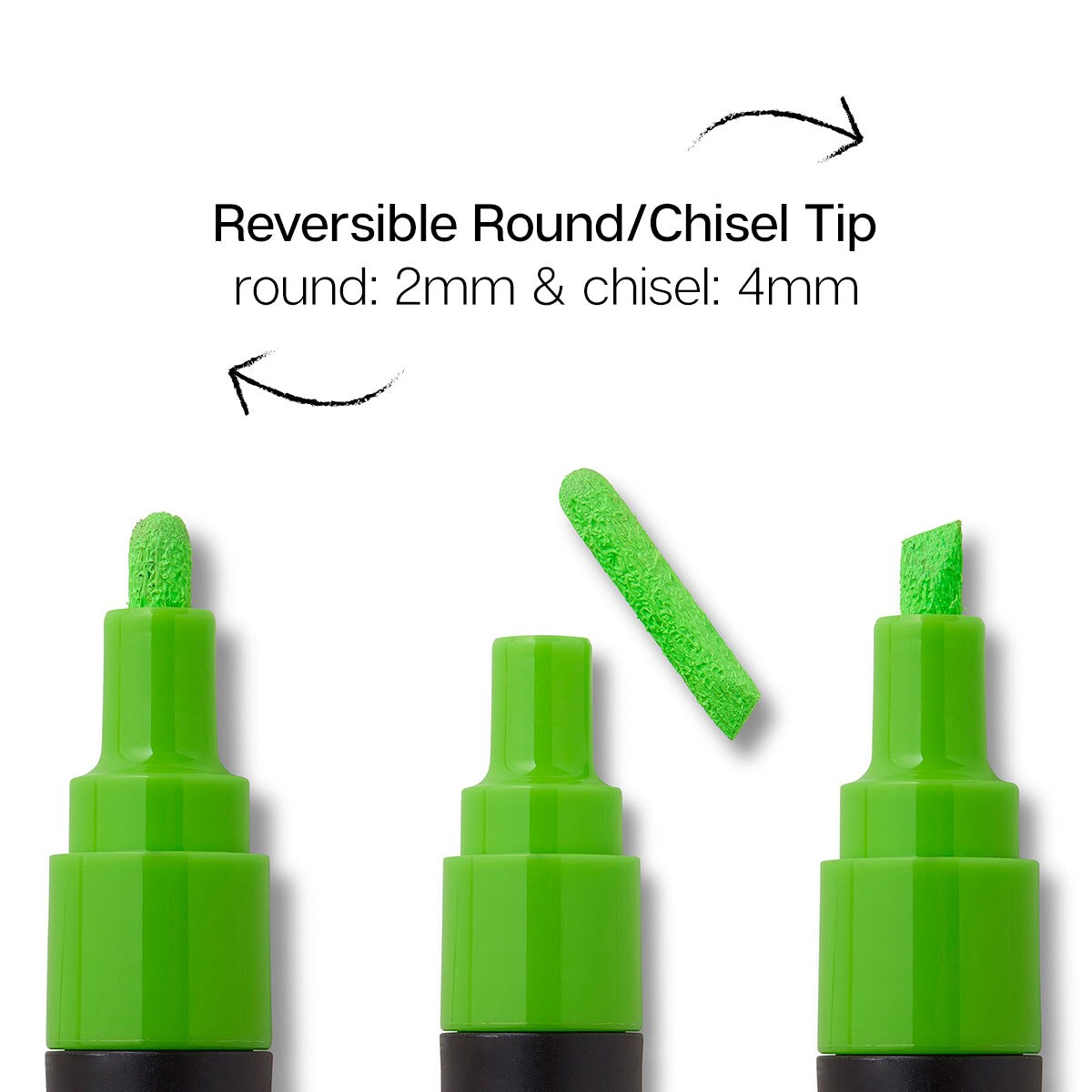 KINGART&#xAE; Liquid Chalk Markers, Neon Colors, Round &#x26; Chisel Tip, Set of 8