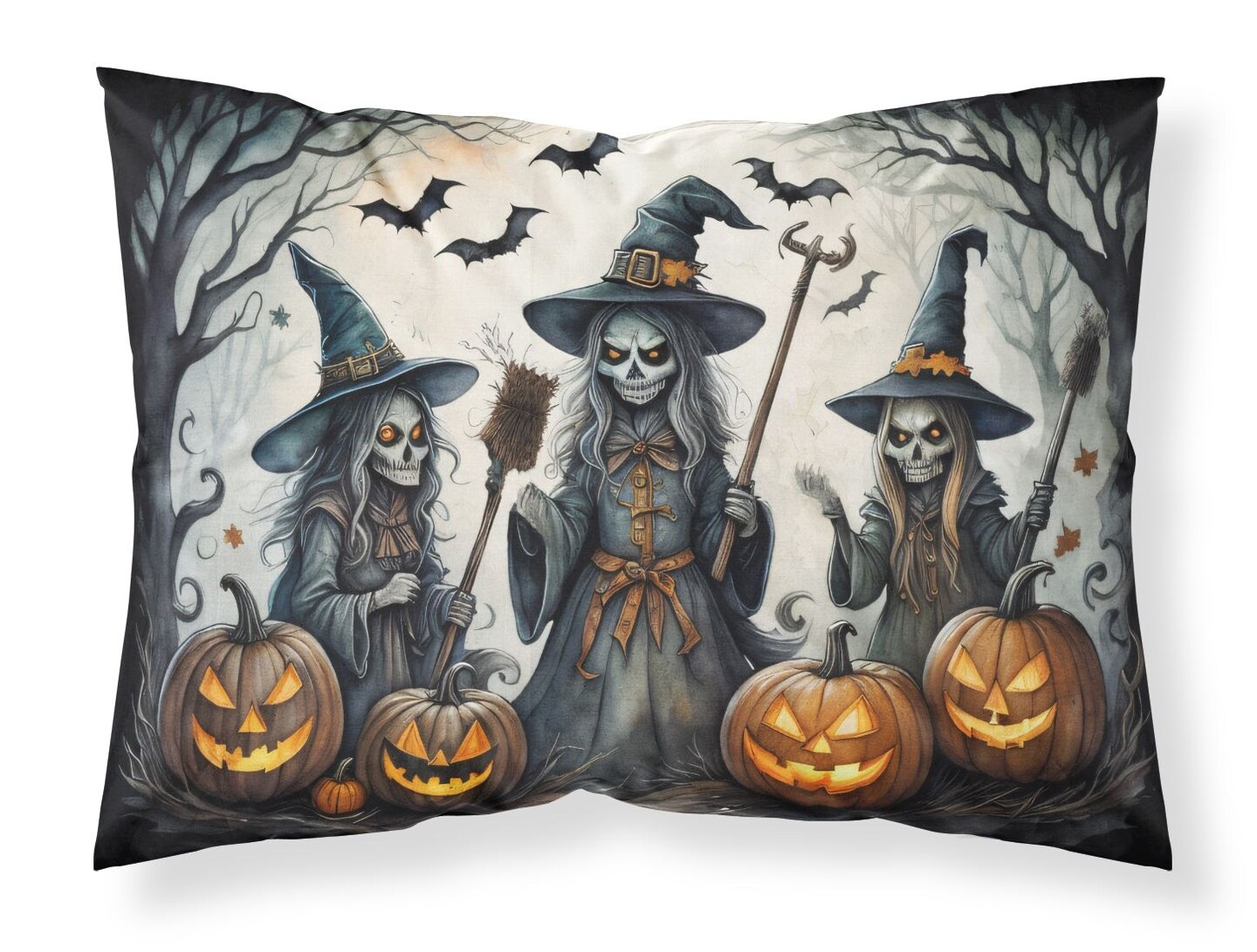 Witches Spooky Halloween Standard Pillowcase Lightweight Super Soft Decorative Artwork Standard