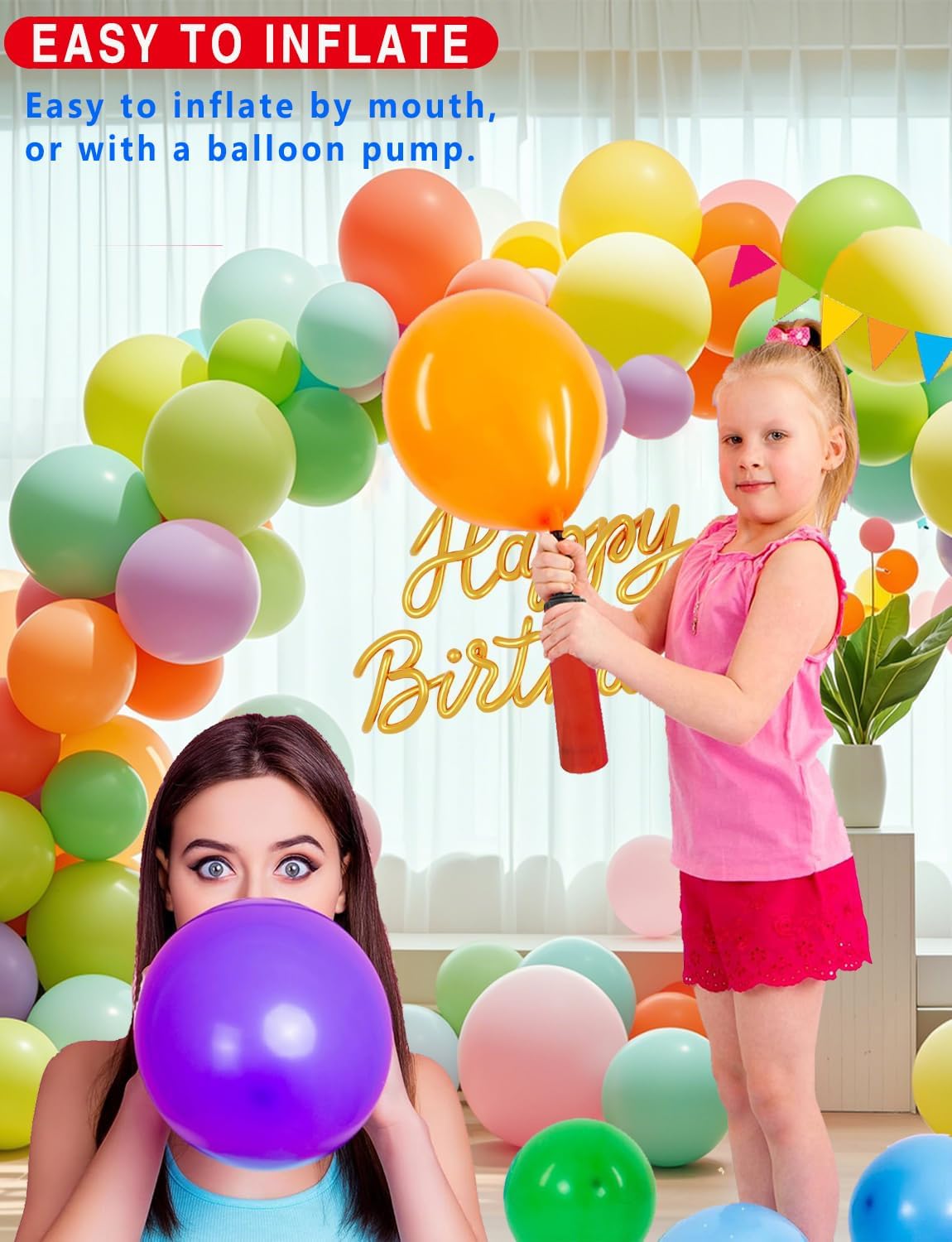 100 Pack 12 inch Rainbow Latex Party Balloons10 x 8 x 0.5 inches