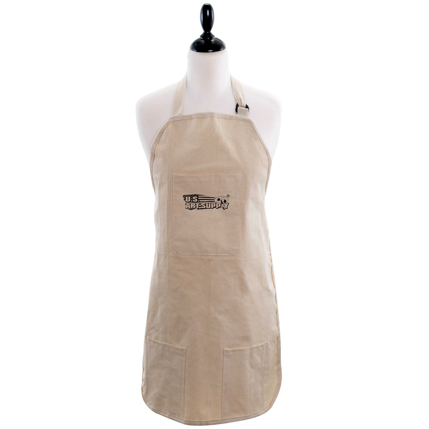 Large Canvas Adjustable Artist Apron (Size: 27-1/2&#x22; x 21&#x22;)
