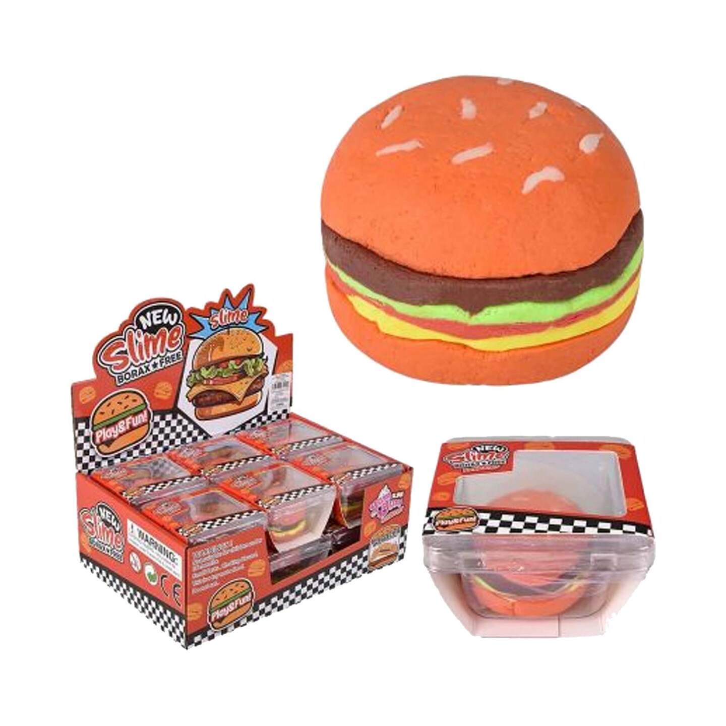Cheese&#xA0;chees&#xA0;burger Clay Slime &#x2013; 2 Inch Tub