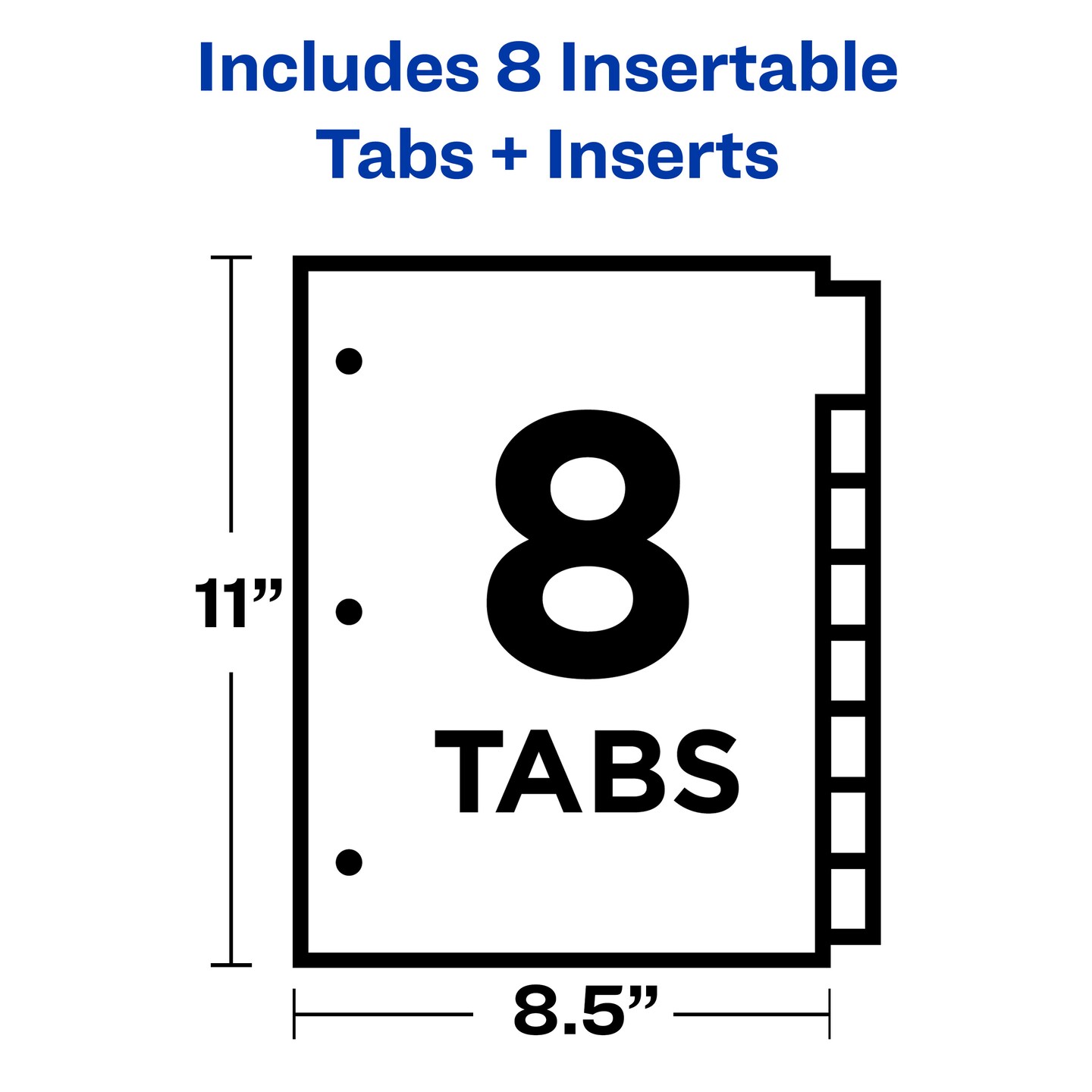 Avery Big Tab Insertable Dividers, Buff Paper, Clear Tabs, 8-Tab Set (11112) - 48 Pack