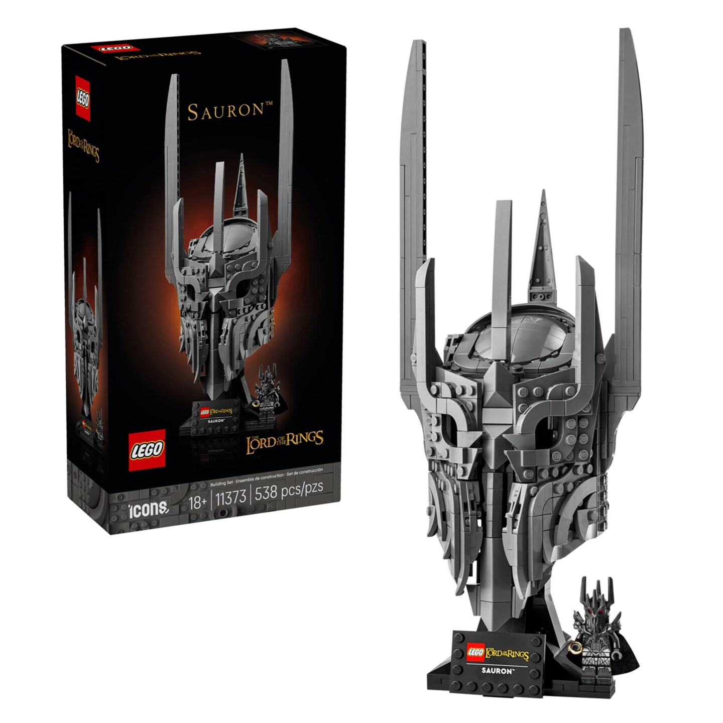 The Lord of The Rings LEGO Icons 11373 Sauron's Helmet 538-Piece Building Set