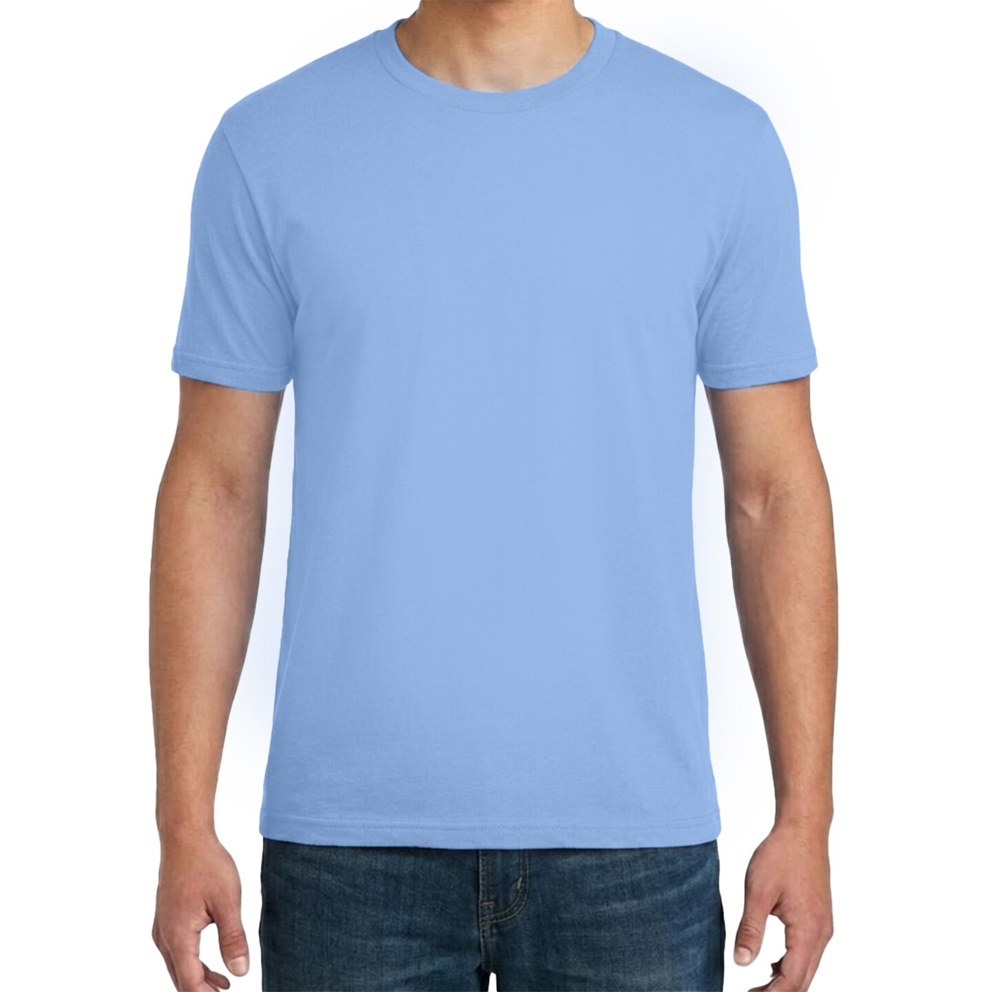Gildan Men's Softstyle Short Sleeve T-Shirt, Craft Bundle for DIY Printing, Carolina Blue, 3-15 Pack
