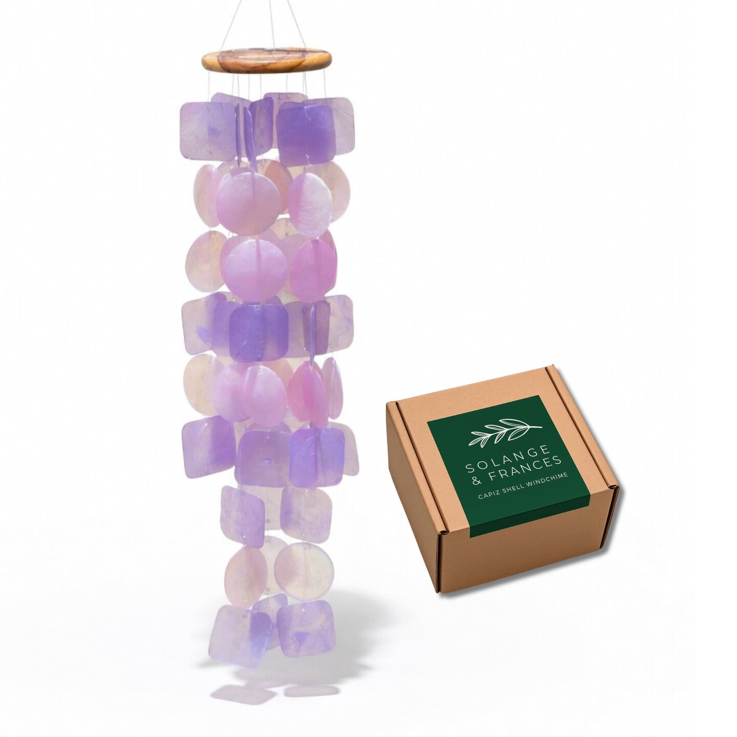 Wind Chimes for Outside. Spring Decor Windchimes Outdoors Patio Decor. Unique Birthday Gifts for Women, Gift for Women Ideas (Purple & Pink)