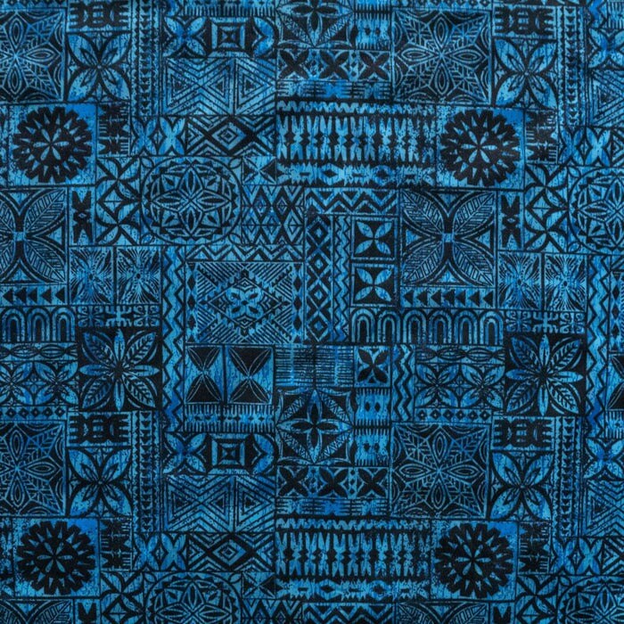 1 Yard Traditional Polynesian Tapa Design Polyester Fabric, 60 Inches Width