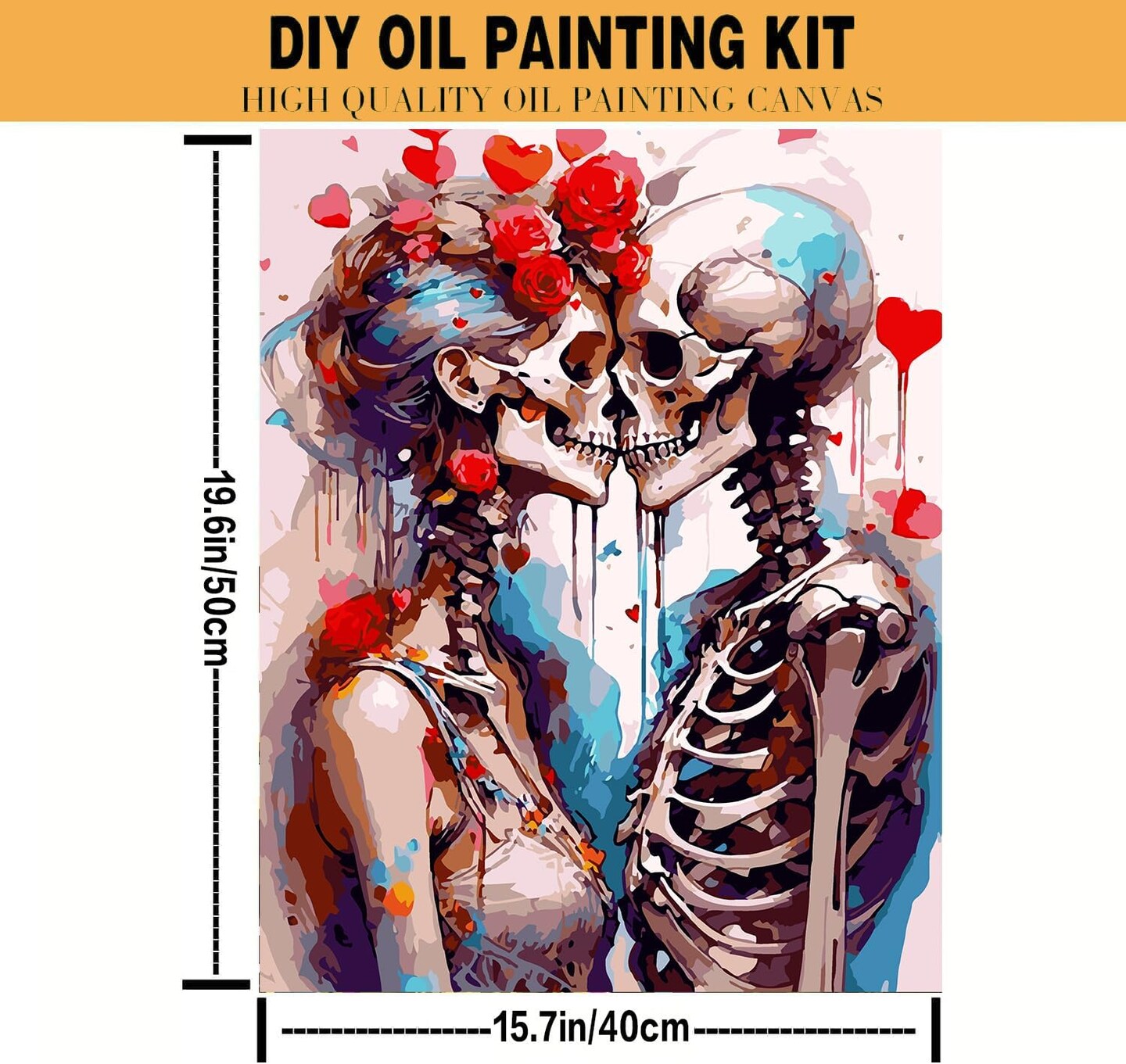 Sugar Skull Paint by Numbers Kit - 16x20in (MT3284)