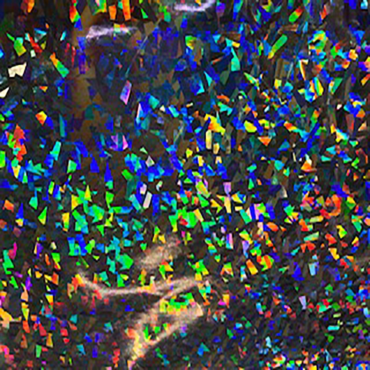 1 Yard Vinyl Broken Glass Hologram Stretch Spandex Fabric Dancewear Activewear Cosplay 56&#x22; Width