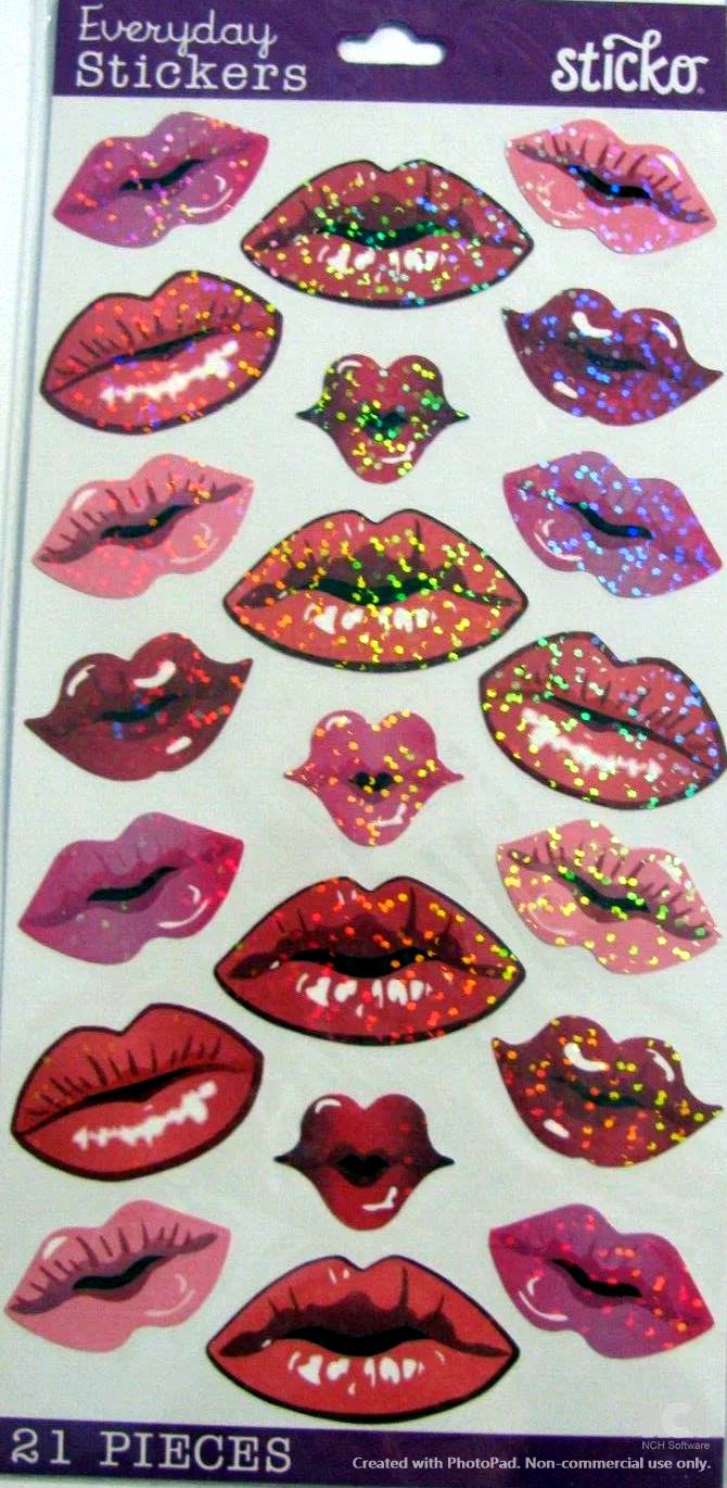 Sticko Kiss Lips Prizm Stickers