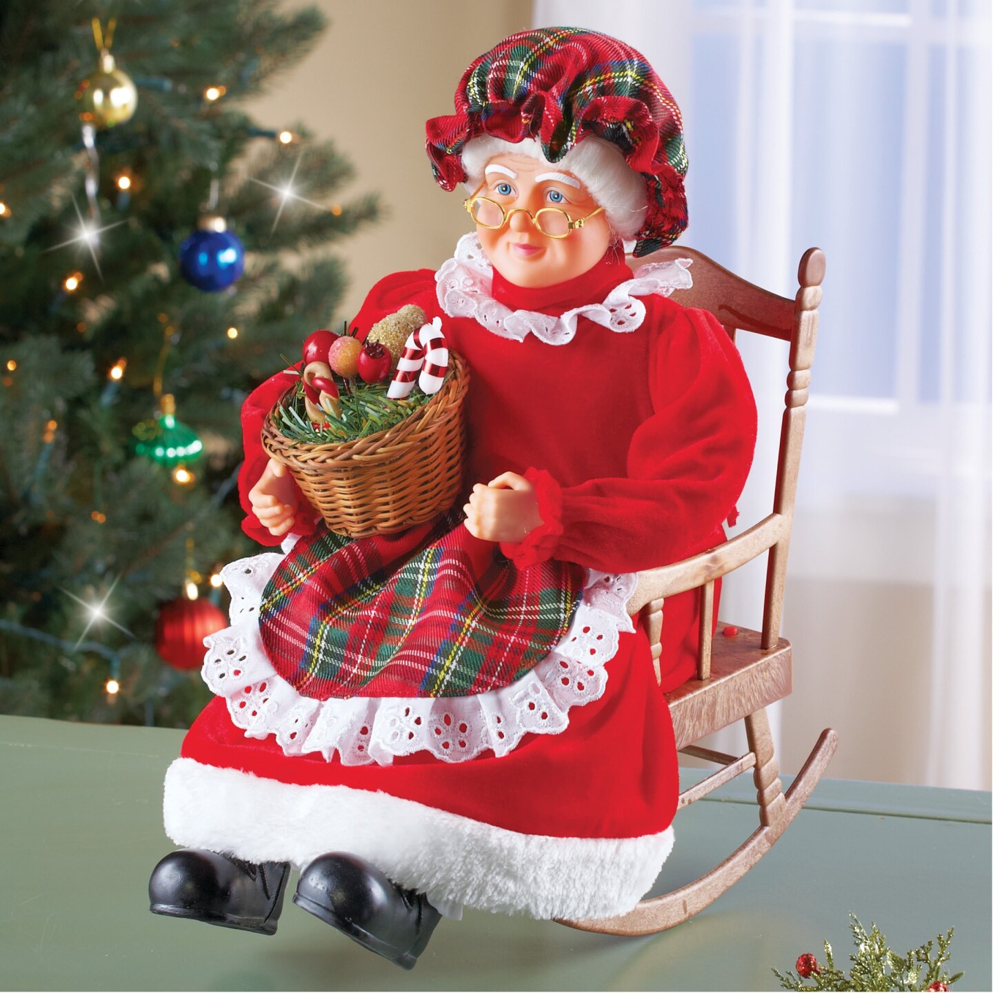 Collections Etc Musical Mrs. Claus Christmas Tabletop Decoration