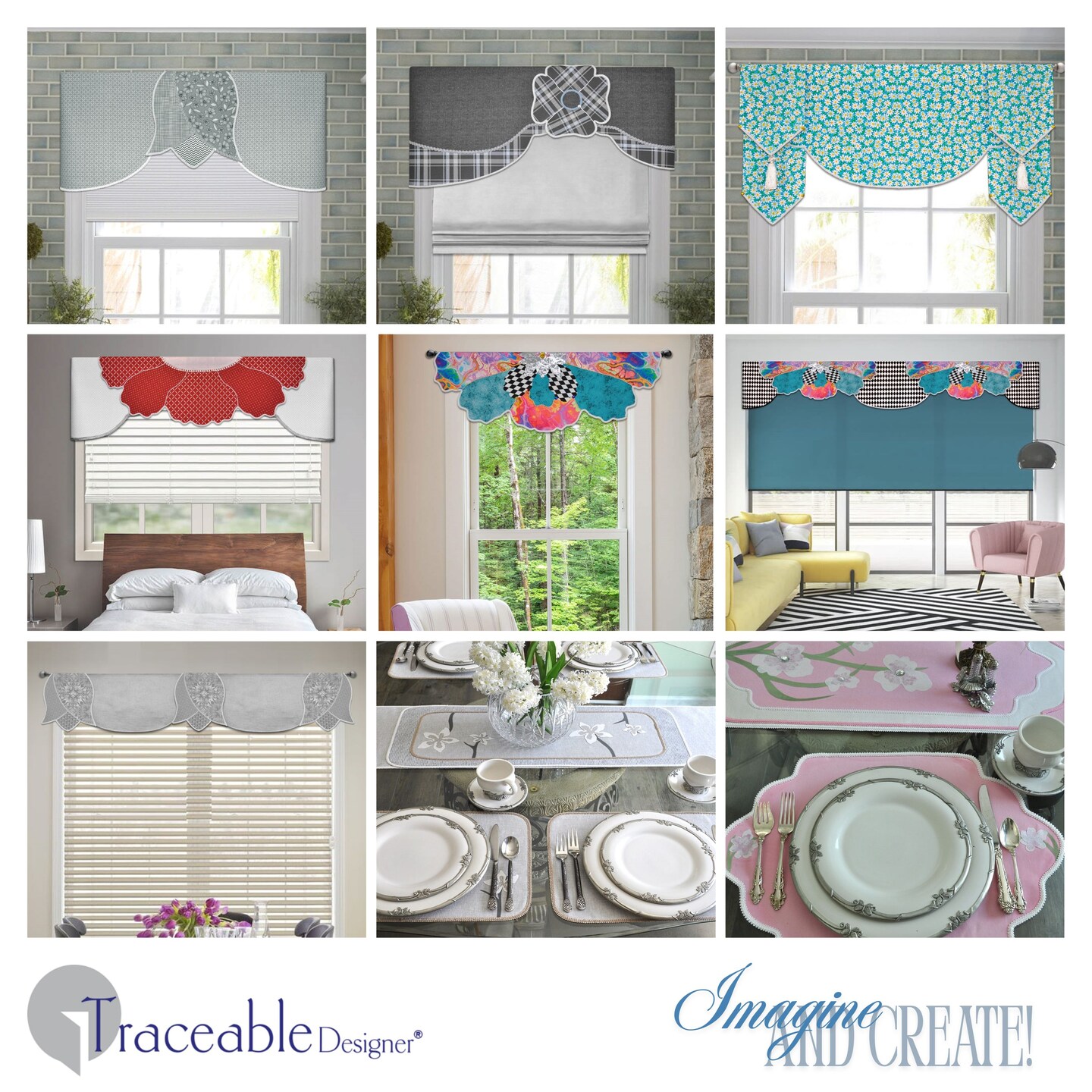 Multi-Style Cornice-Valance Kit | Make Custom Flower-Design Window Treatments Without Sewing