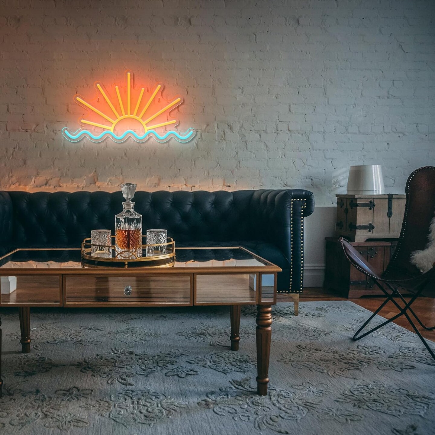 Summer Sunrise Sunset Neon Sign – Sun Wave LED Neon Light for Bedroom, Man Cave, Living Room, and Bar Decor, USB Powered with Dimmer for Beach & Coastal Ambiance