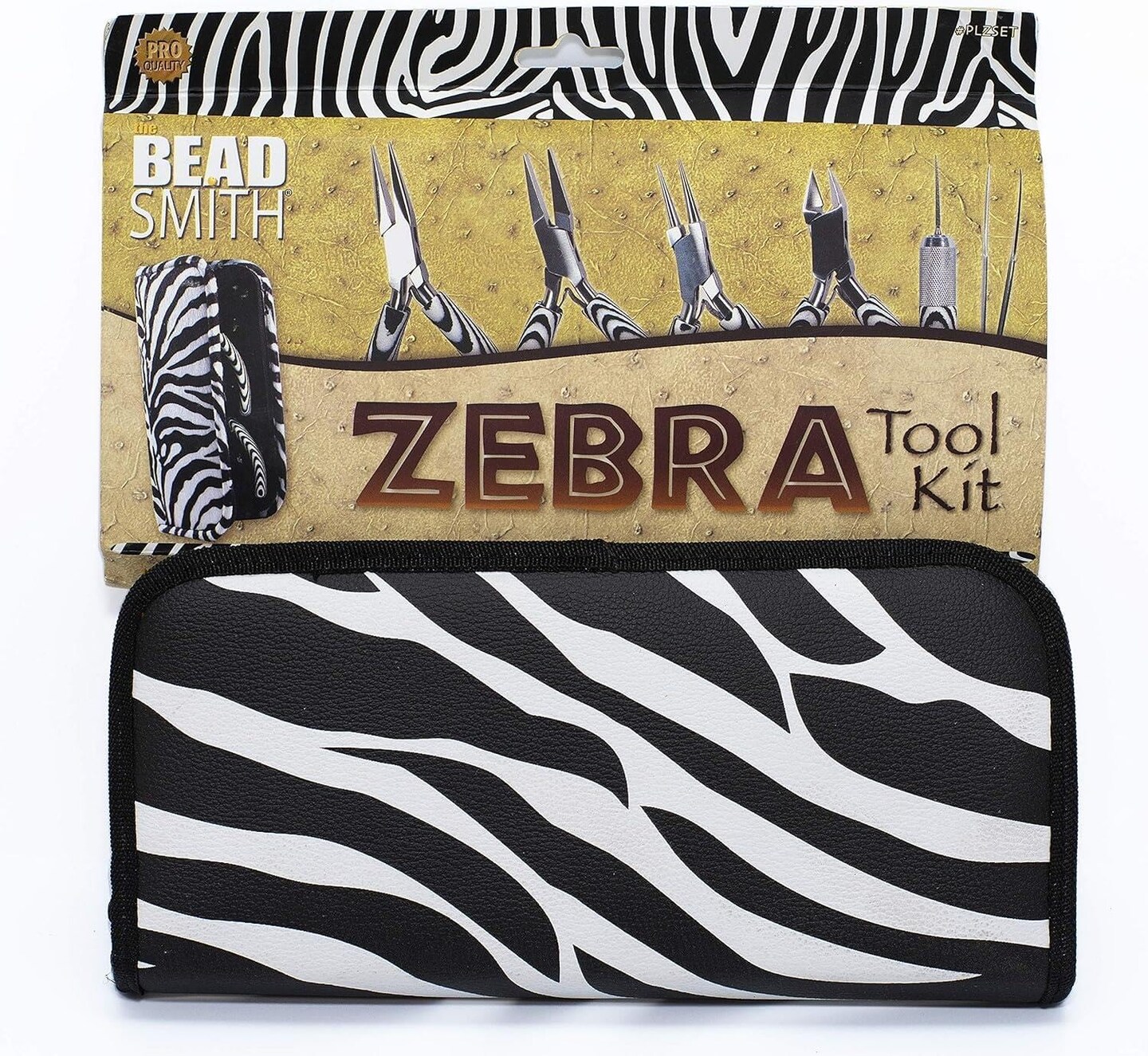 The Beadsmith Chain Nose Pliers – Zebra Print Line – Comfortable Handle with Double Leaf Springs – Jewelry Making Tool for Creating Bracelets, Earrings and Necklaces