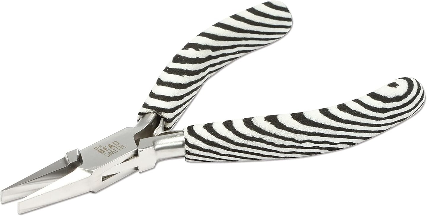 The Beadsmith Chain Nose Pliers – Zebra Print Line – Comfortable Handle with Double Leaf Springs – Jewelry Making Tool for Creating Bracelets, Earrings and Necklaces