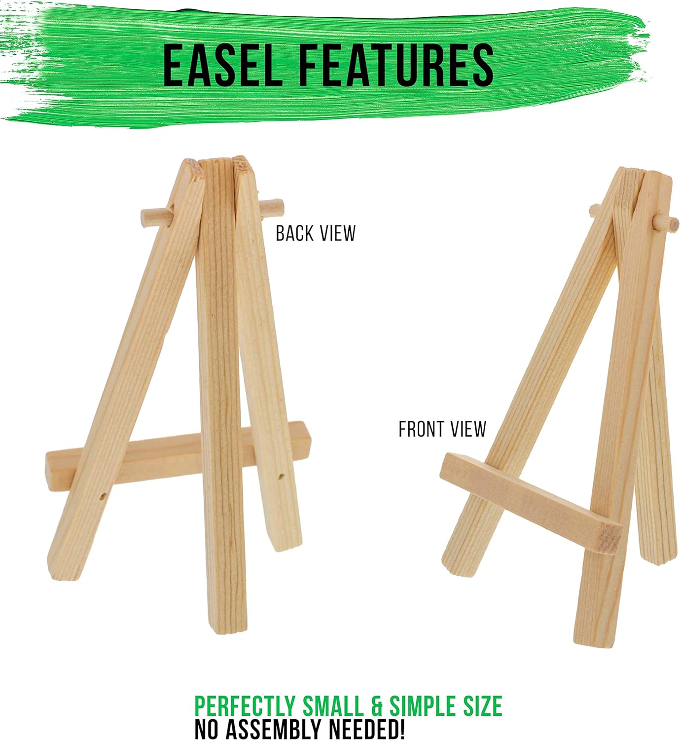 Natural Wooden A-Frame Tabletop Display Stand