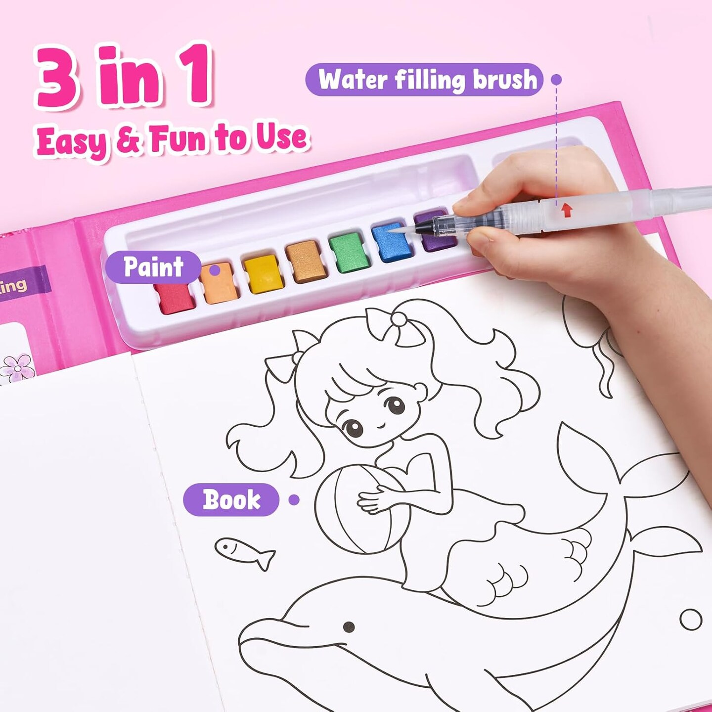 Paint with Water Coloring Books, Art &#x26; Craft Activity