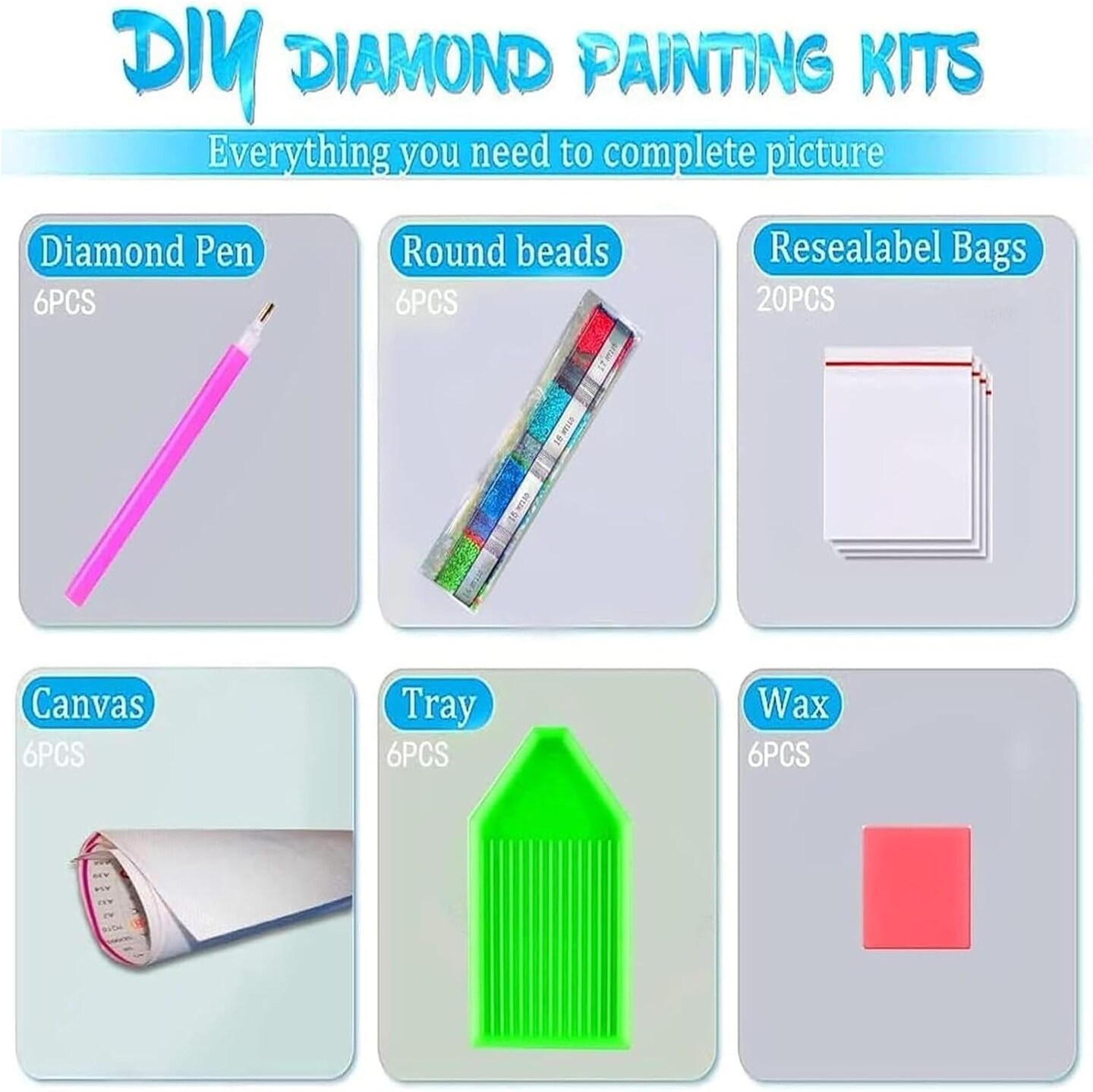 Diamond Painting Kits Art Adults Painting Kit Crafts DIY 5D Diamond Art Packs Kits Full for Adults Beginner Home Wall Decoration Gift 11.8x15.7 Inches (6 Pack Tarot Cards)