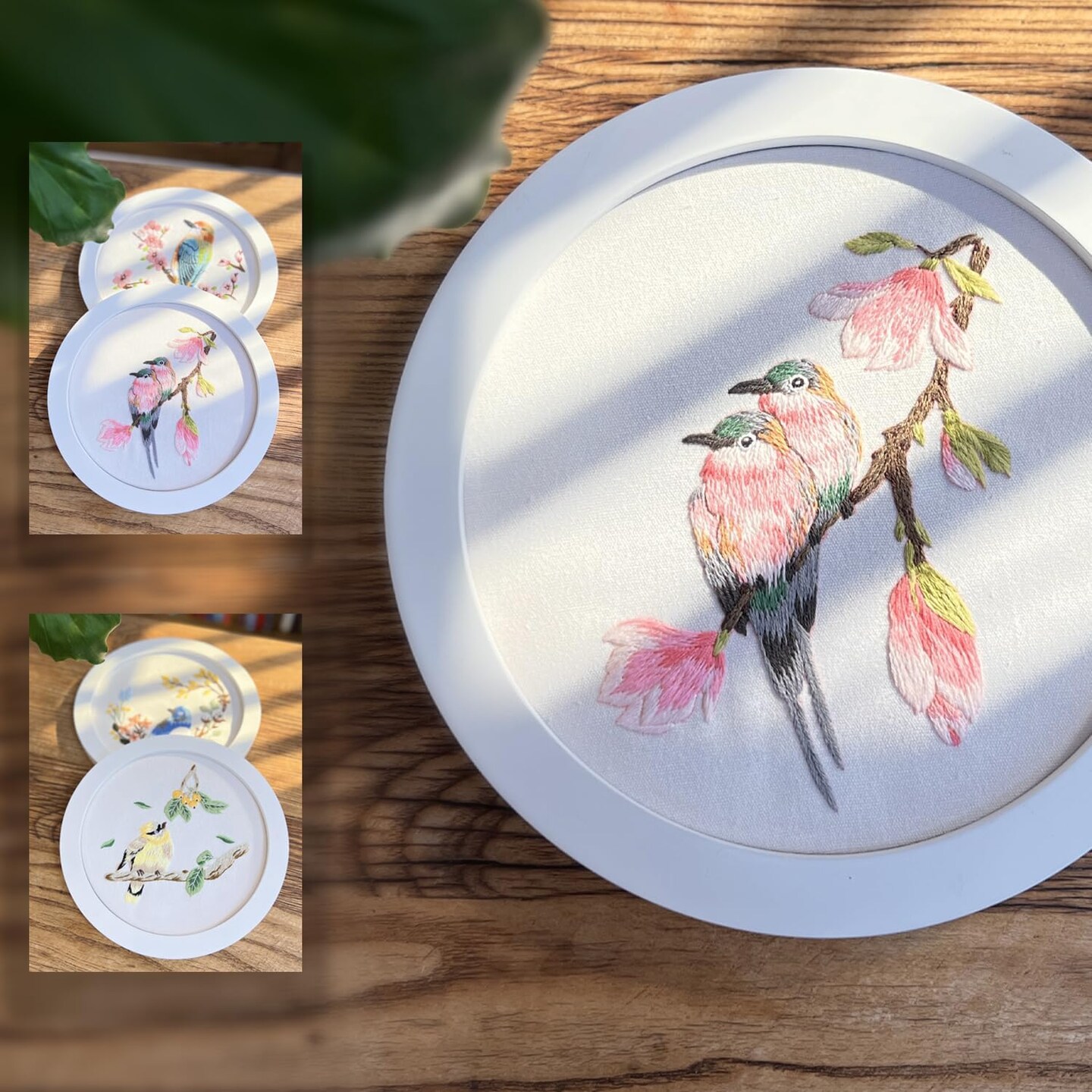 4 Sets Embroidery Kit for Beginners Adults Cross Stitch Starter Kits DIY Embroidery Kits