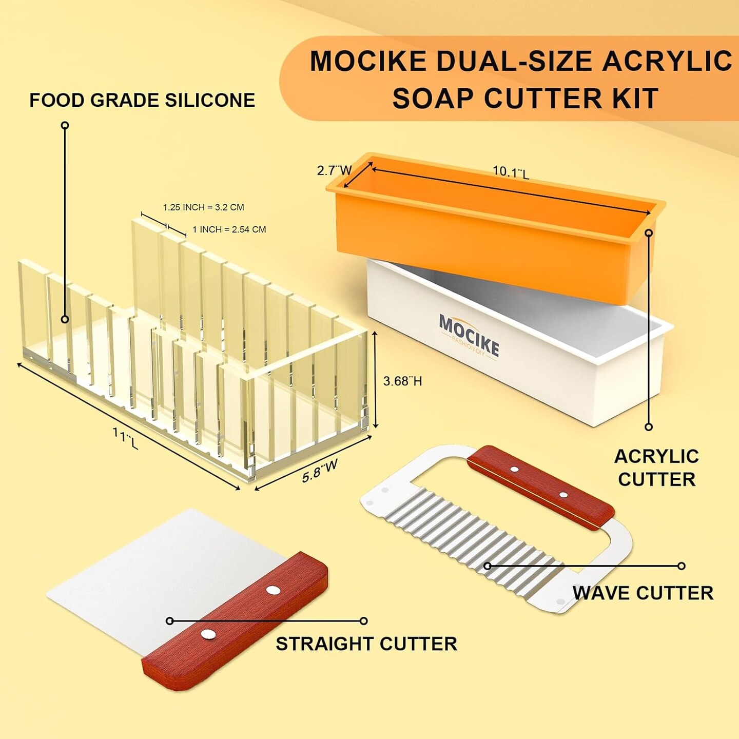 Premium Acrylic Soap molds Making Kit - Craft Exquisite DIY Soaps with Precision (Hard Soap Cutter Kit)