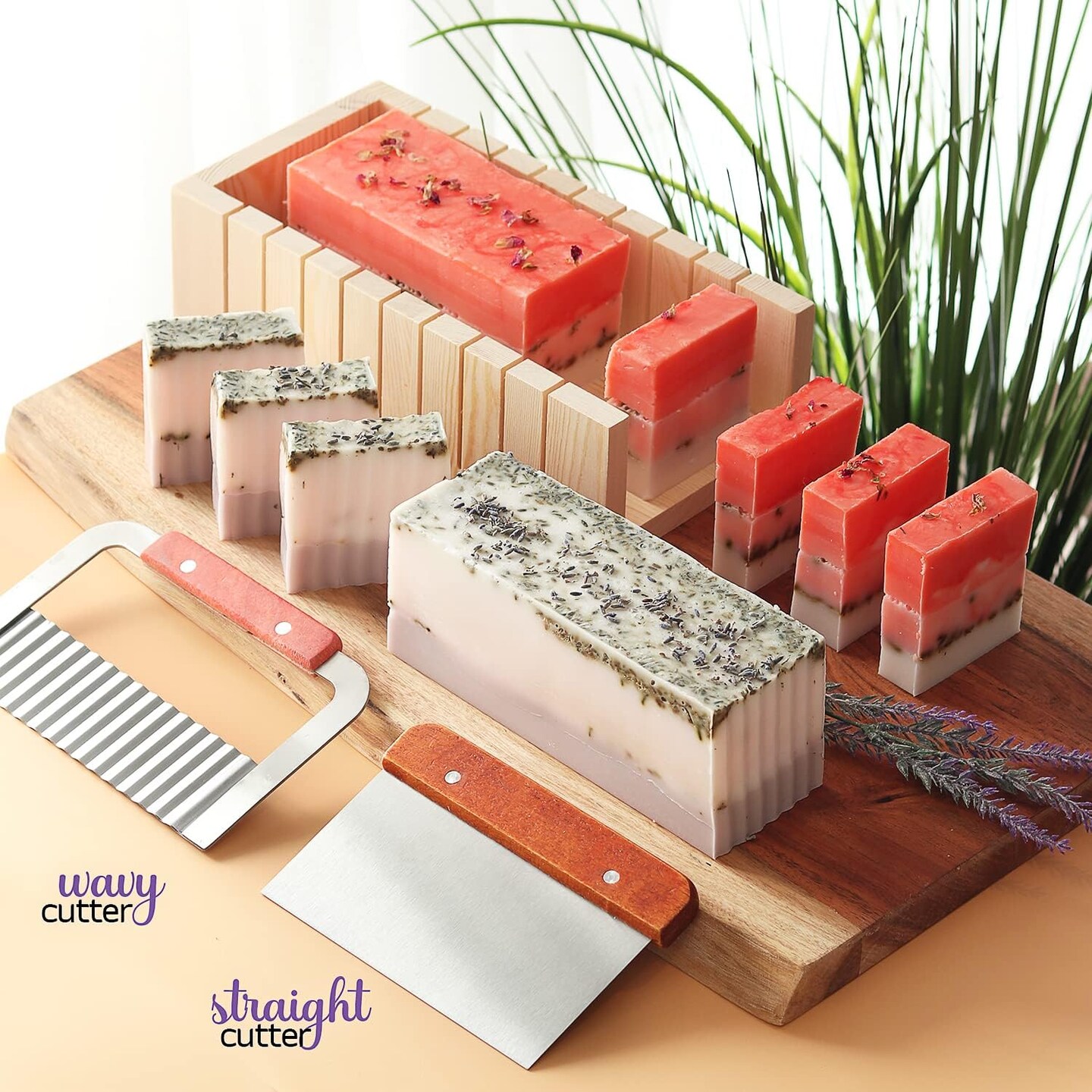 Large Deluxe Soap Making Kit - All-in-One Soap Making Supplies with Soap Base, Soap Cutter Box, Silicone Loaf Molds, Fragrances &#x26; More - Homemade Melt &#x26; Pour DIY Craft Kits