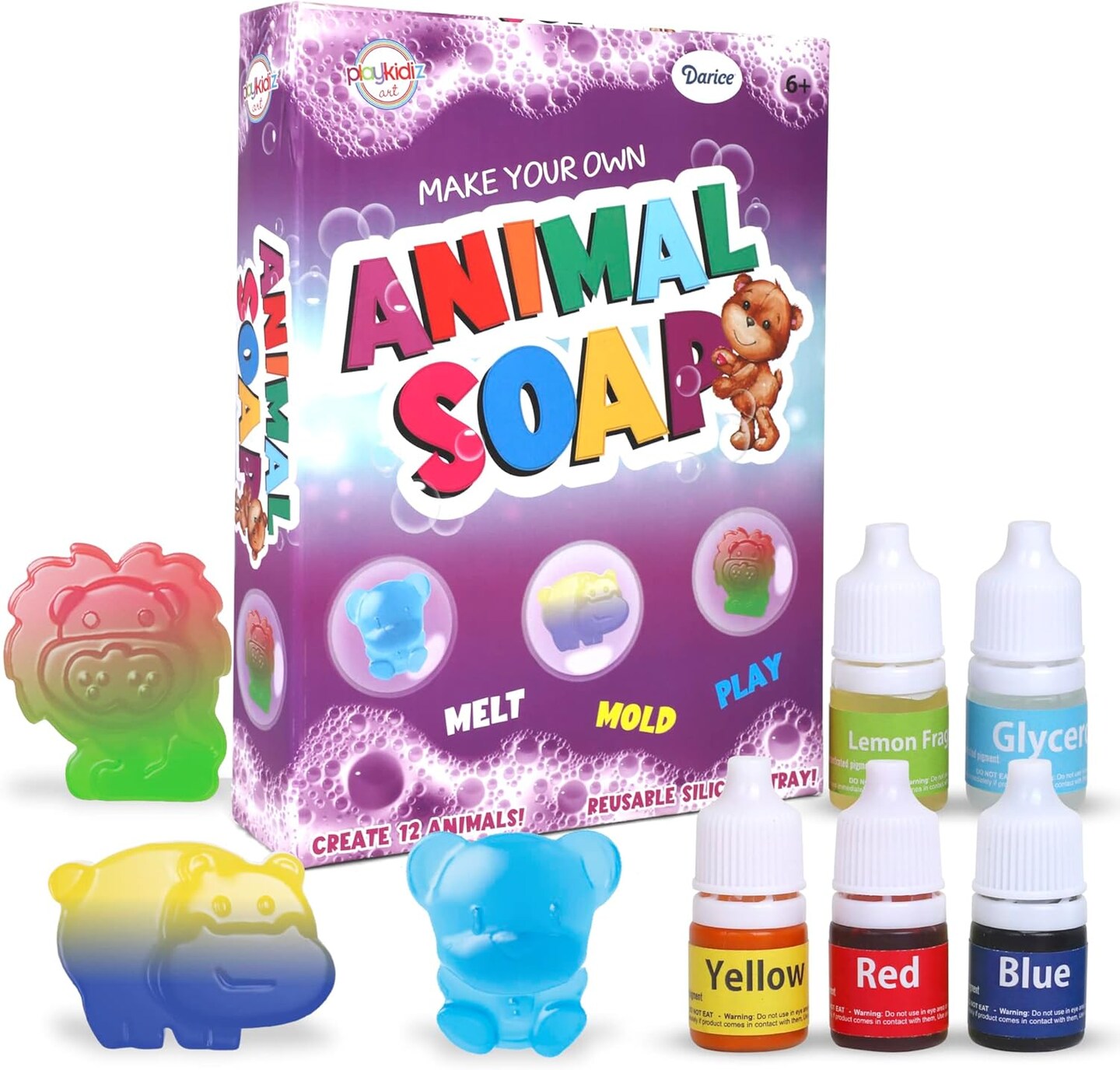 Soap Making Kit for Kids, Crafts Activity Science Kits, STEM DIY Educational Animal Toys for Boys &#x26; Girls Ages 6+