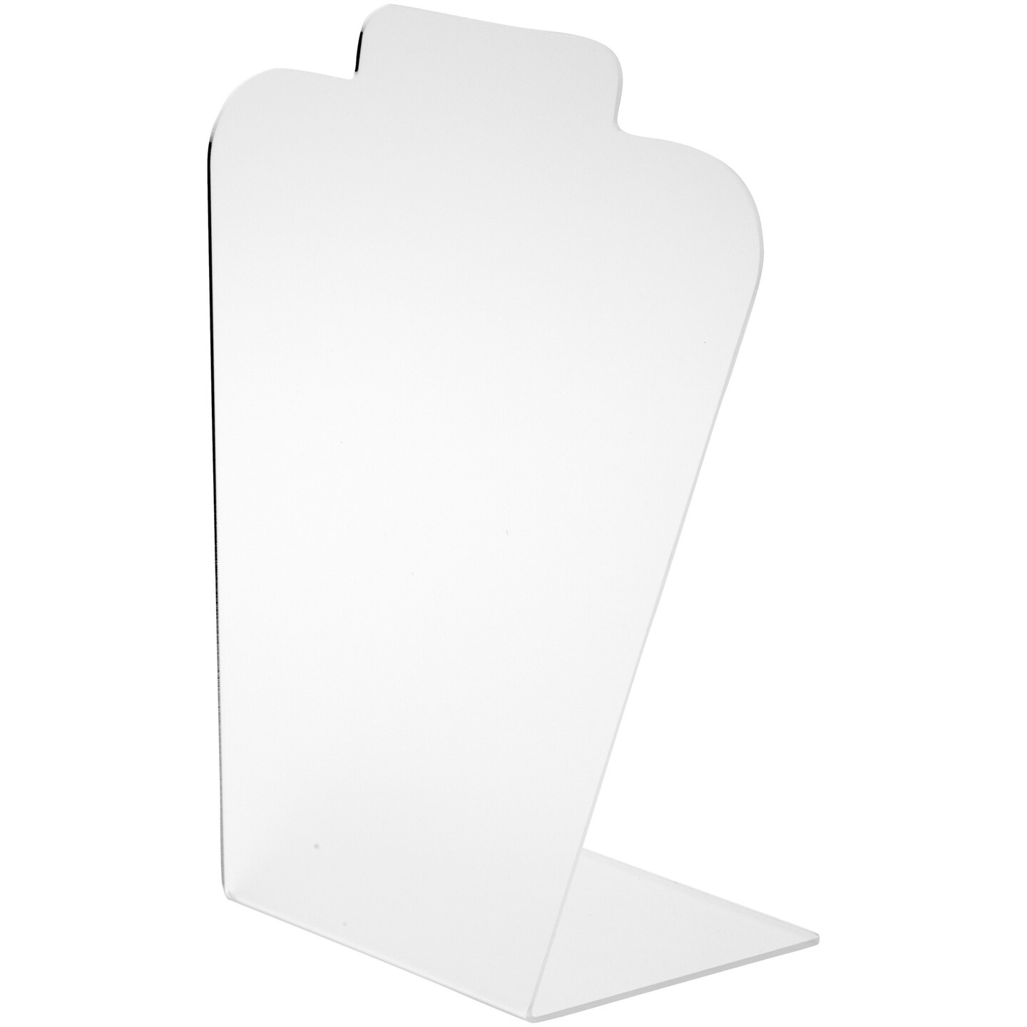 Plymor Frosted Acrylic Basic Tall Necklace Display Stand, 8.5&#x22; W x 4&#x22; D x 11.5&#x22; H