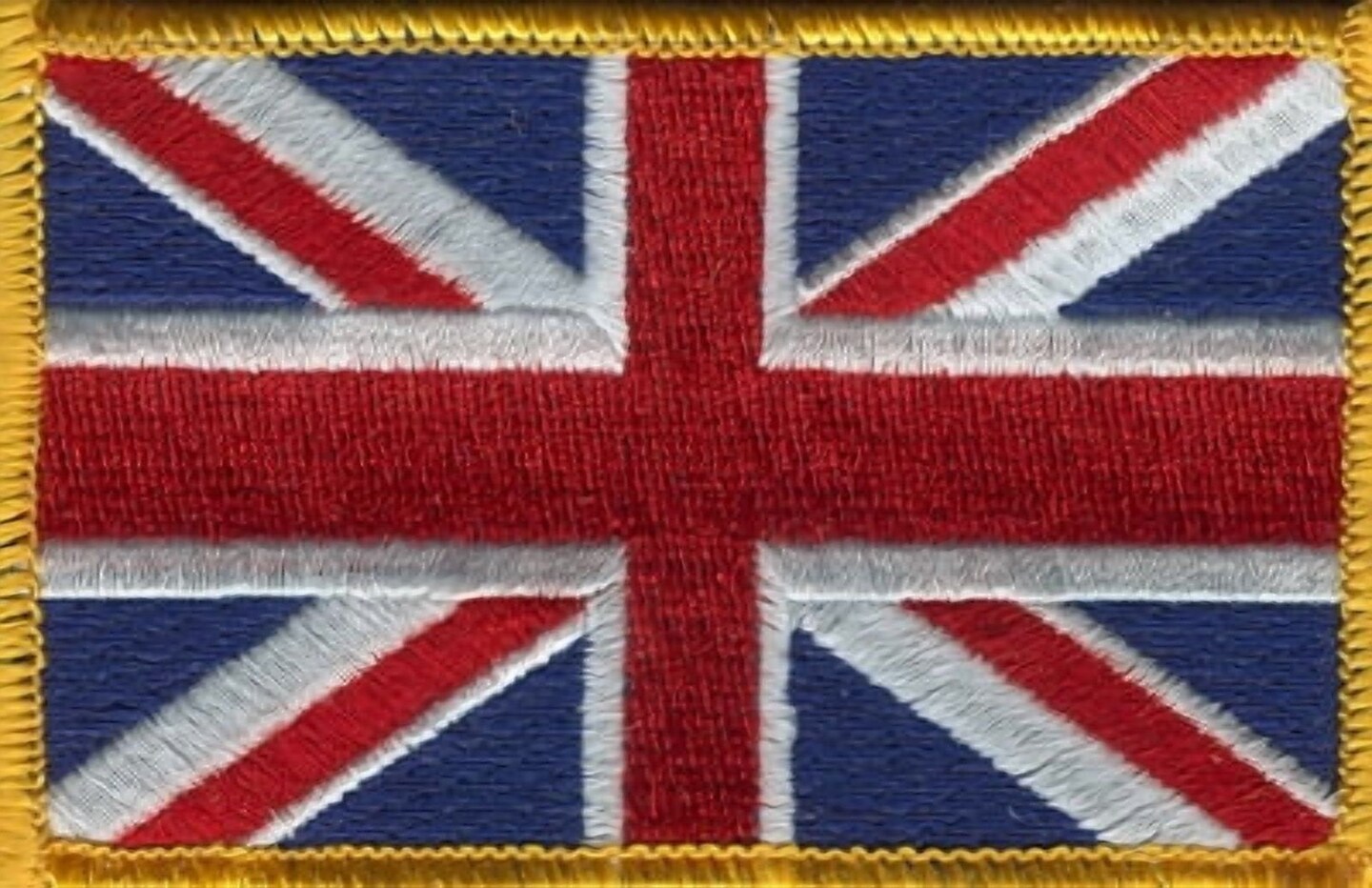 United Kingdom Flag Patch Set - Pack of 3 Embroidered Iron On or Sew On Emblems. 3.5" x 2.25"