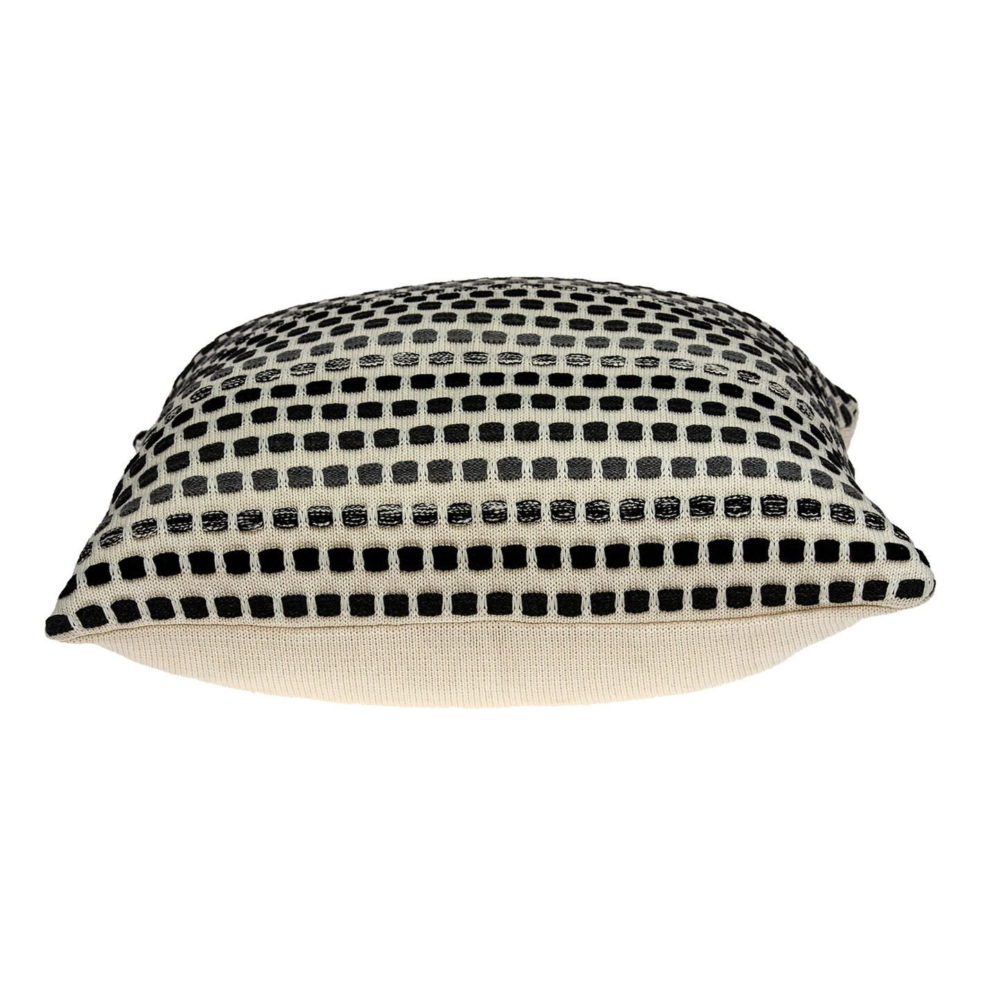 Edge Collections - 20 x 20 x 7 - Beige - Modern Knitted Decorative Throw Pillow - 1 Piece