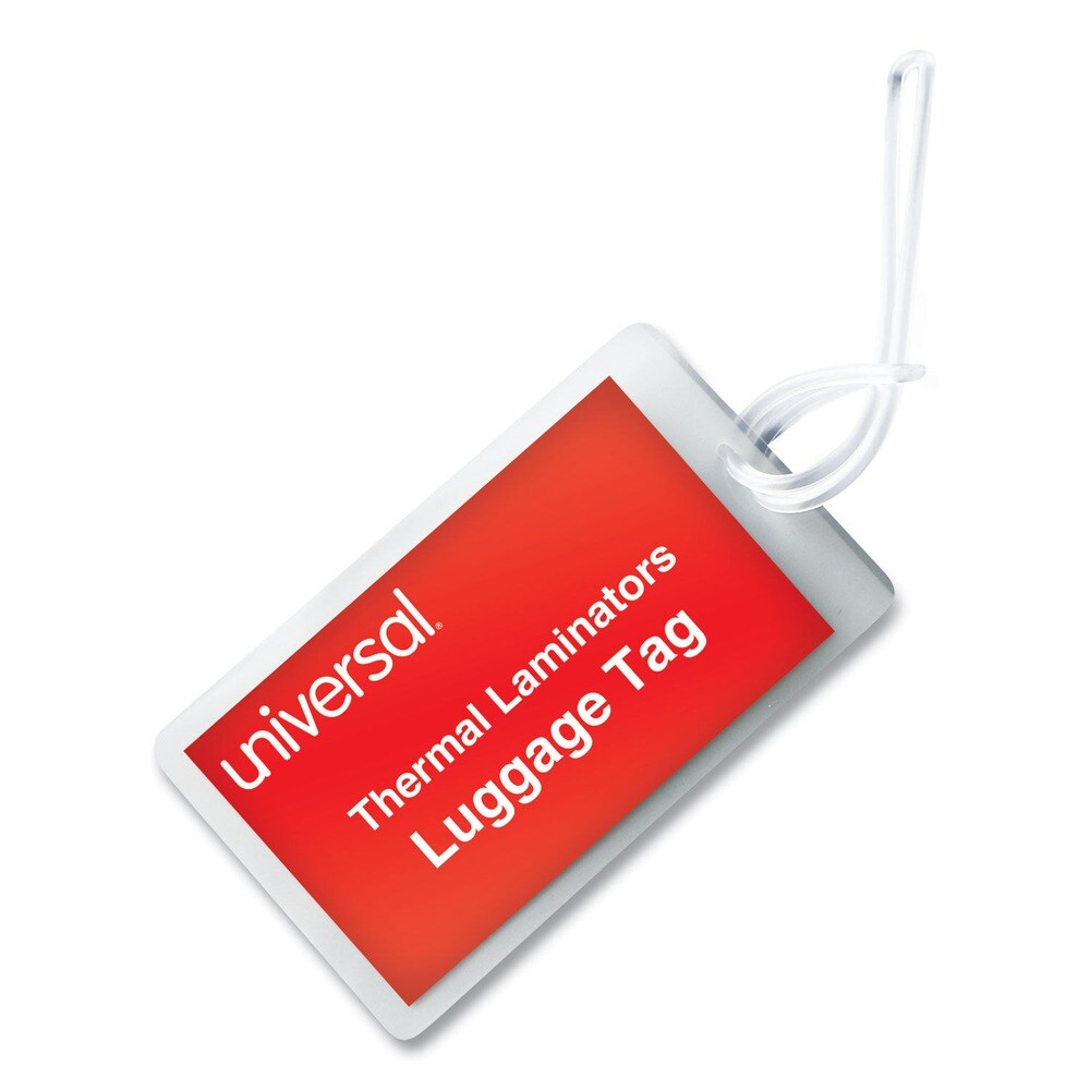 Universal 2.5 in. x 4.25 in. 5 mil Laminating Pouches - Gloss Clear (25/Pack)