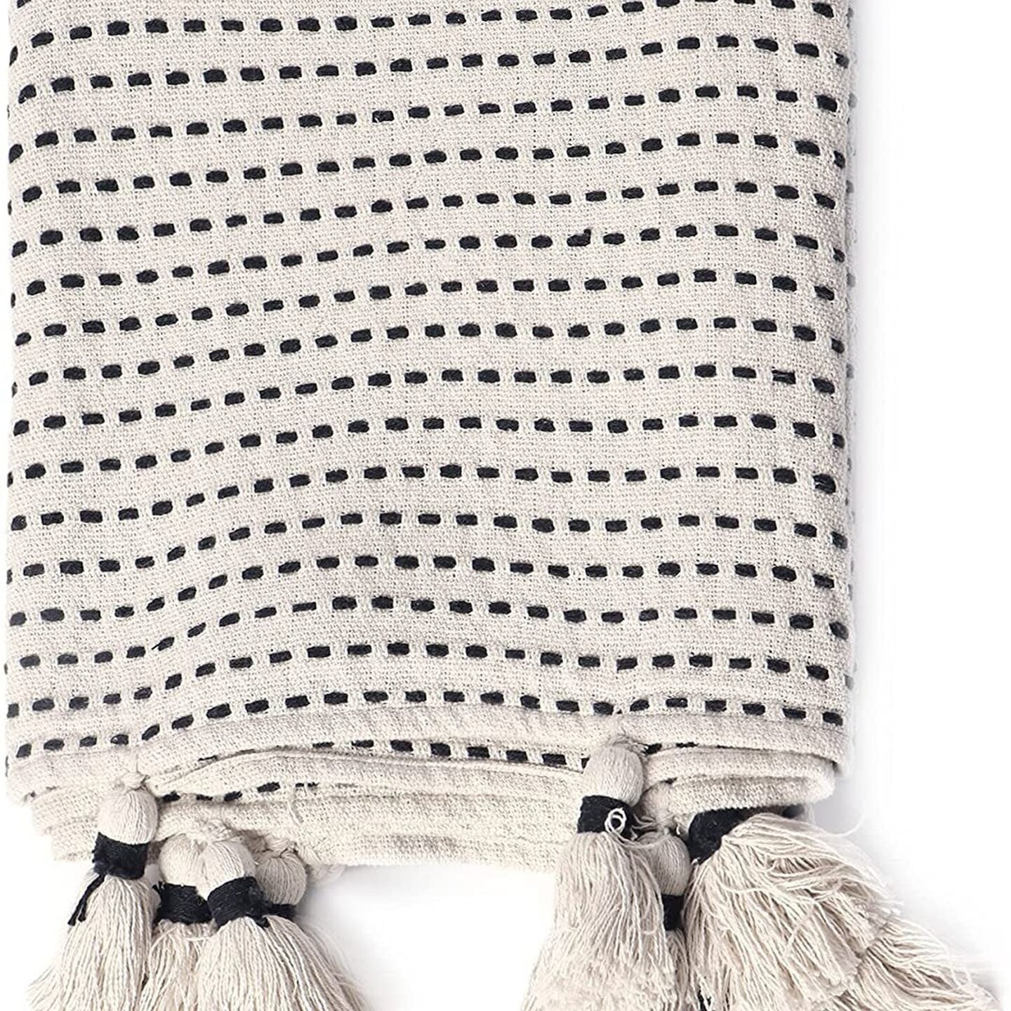 Edge Collections - 50" x 60" - White - Elegant Purpose Throw Blanket for Comfort and Style - 1 Piece
